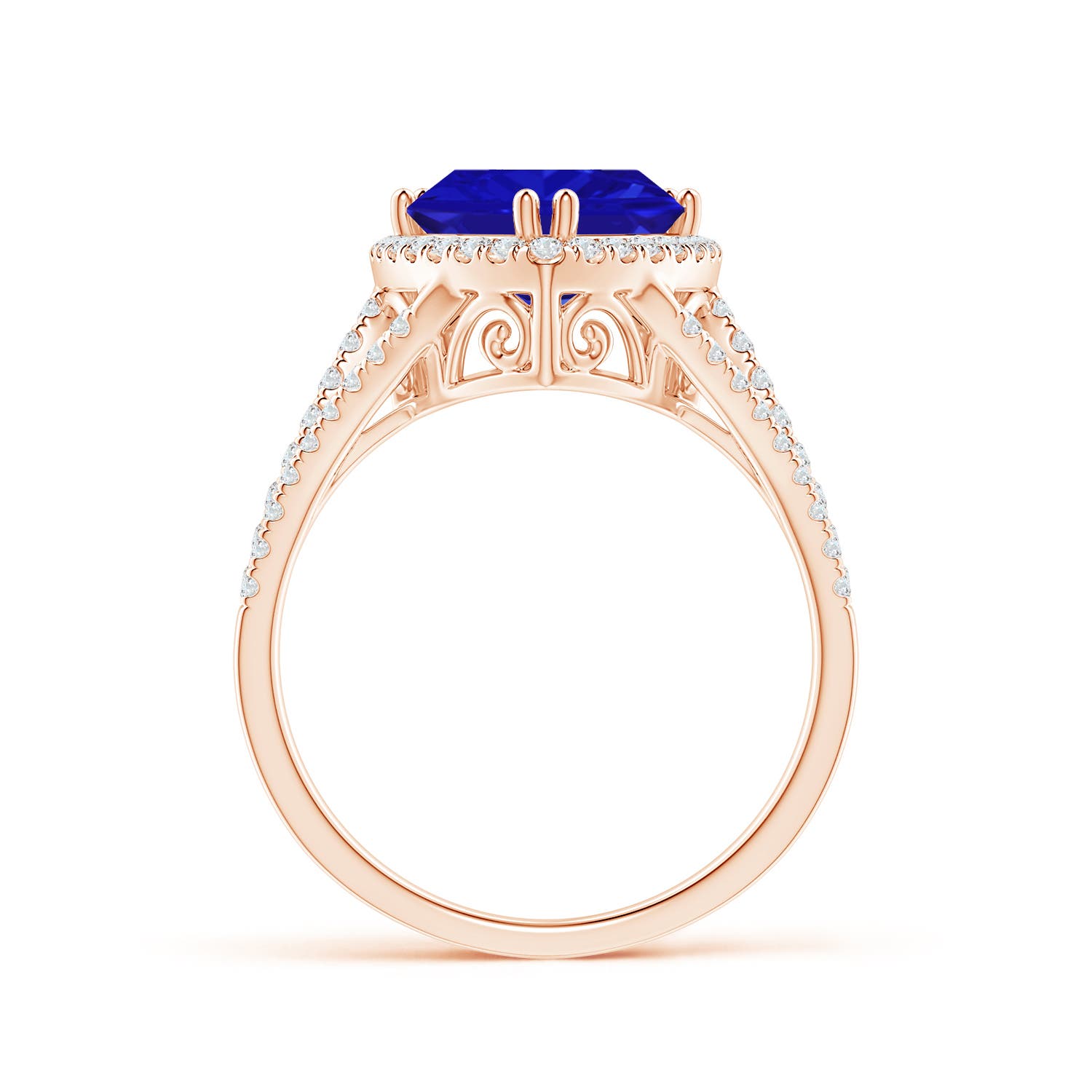 AAAA - Tanzanite / 2.91 CT / 14 KT Rose Gold