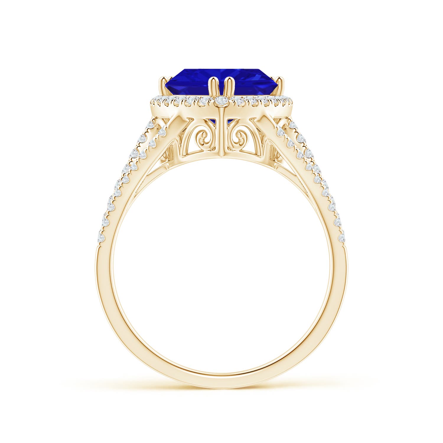 AAAA - Tanzanite / 2.91 CT / 14 KT Yellow Gold