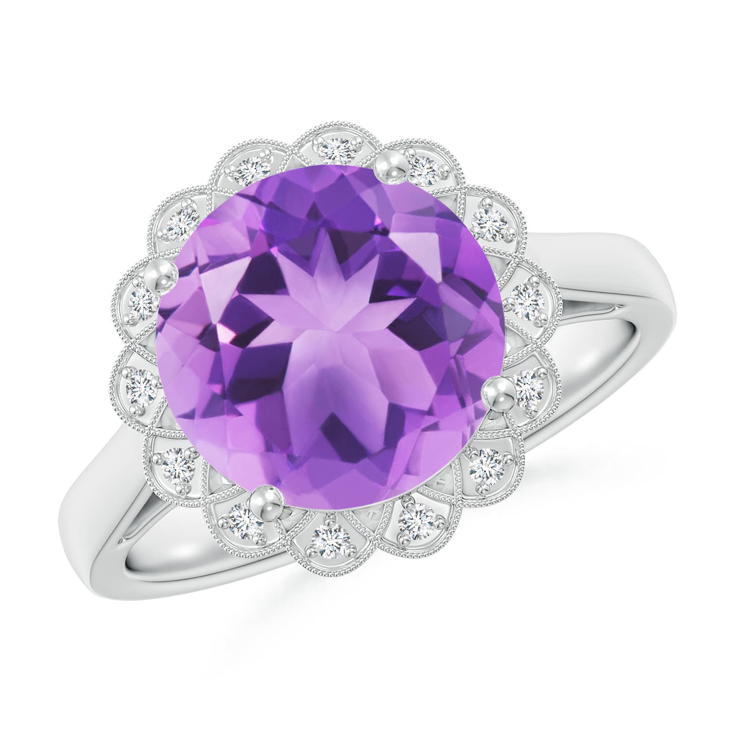 A- Amethyst / 3.28 CT / 14 KT White Gold