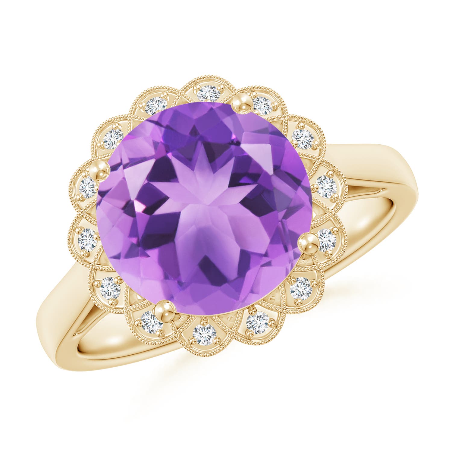 A - Amethyst / 3.28 CT / 14 KT Yellow Gold