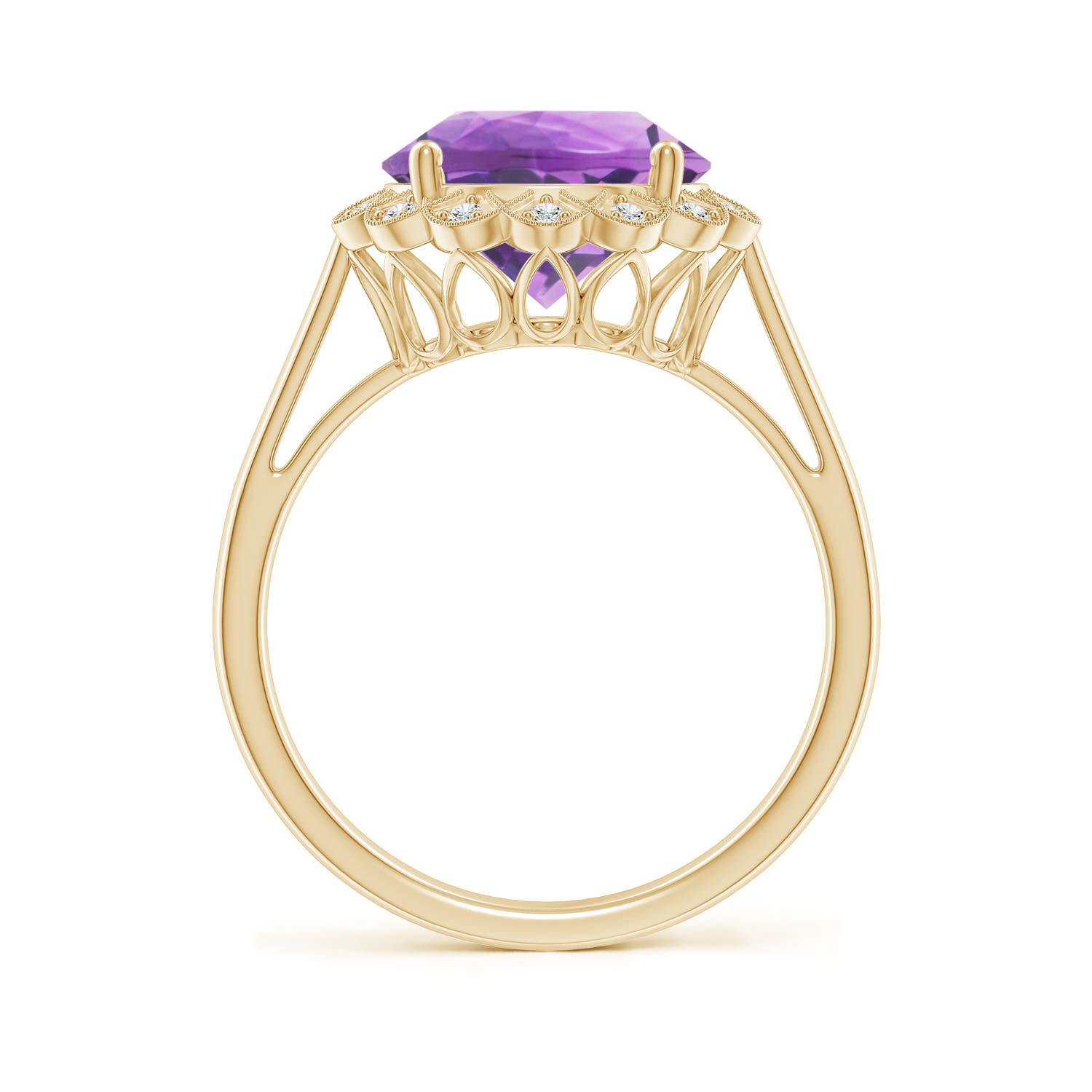 A - Amethyst / 3.28 CT / 14 KT Yellow Gold
