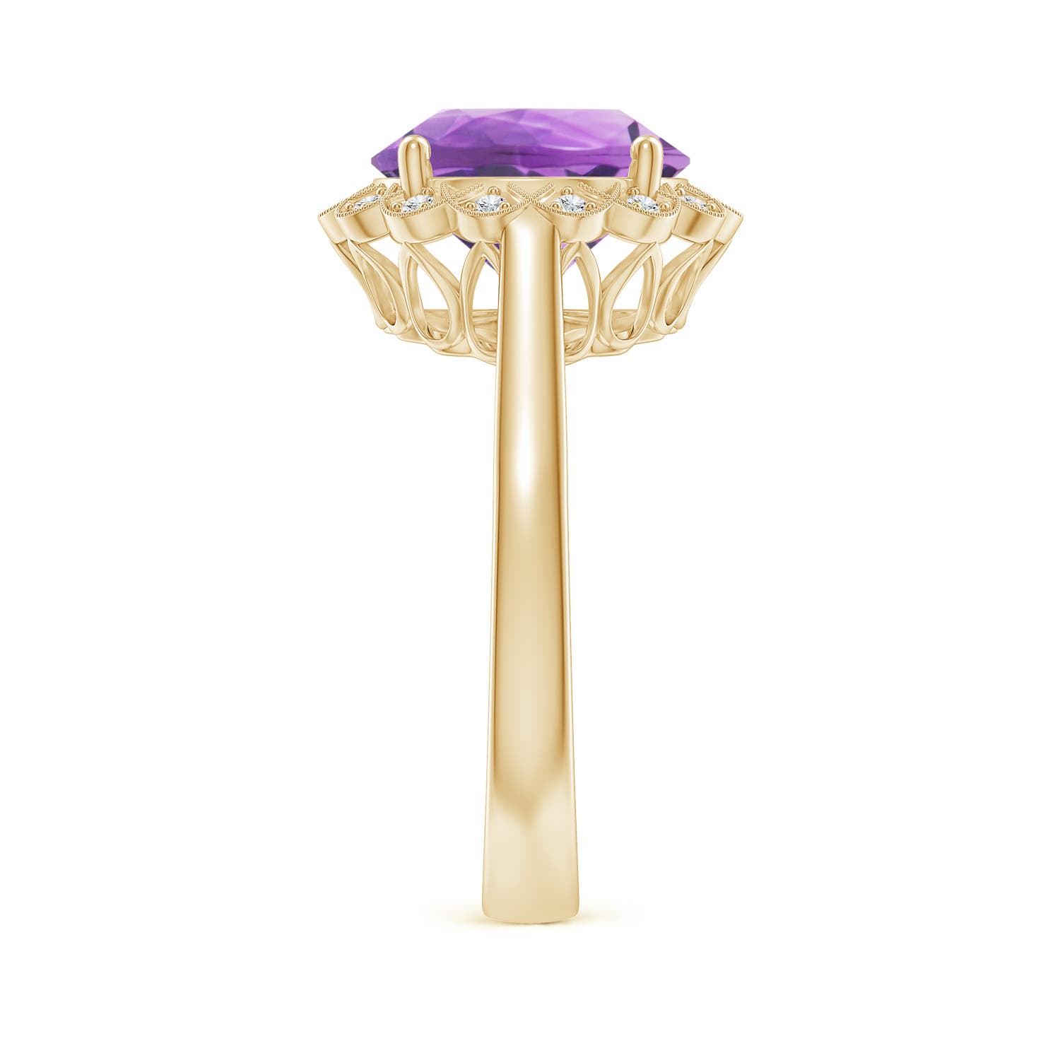 A- Amethyst / 3.28 CT / 14 KT Yellow Gold