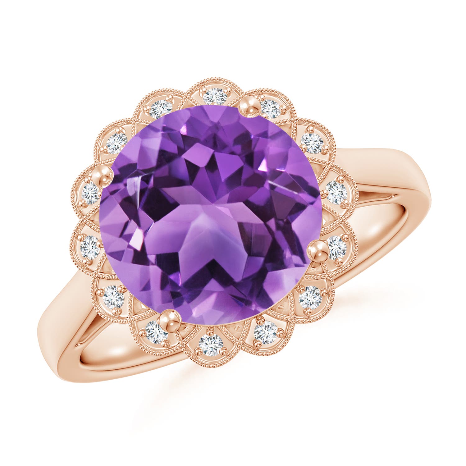 AA- Amethyst / 3.28 CT / 14 KT Rose Gold