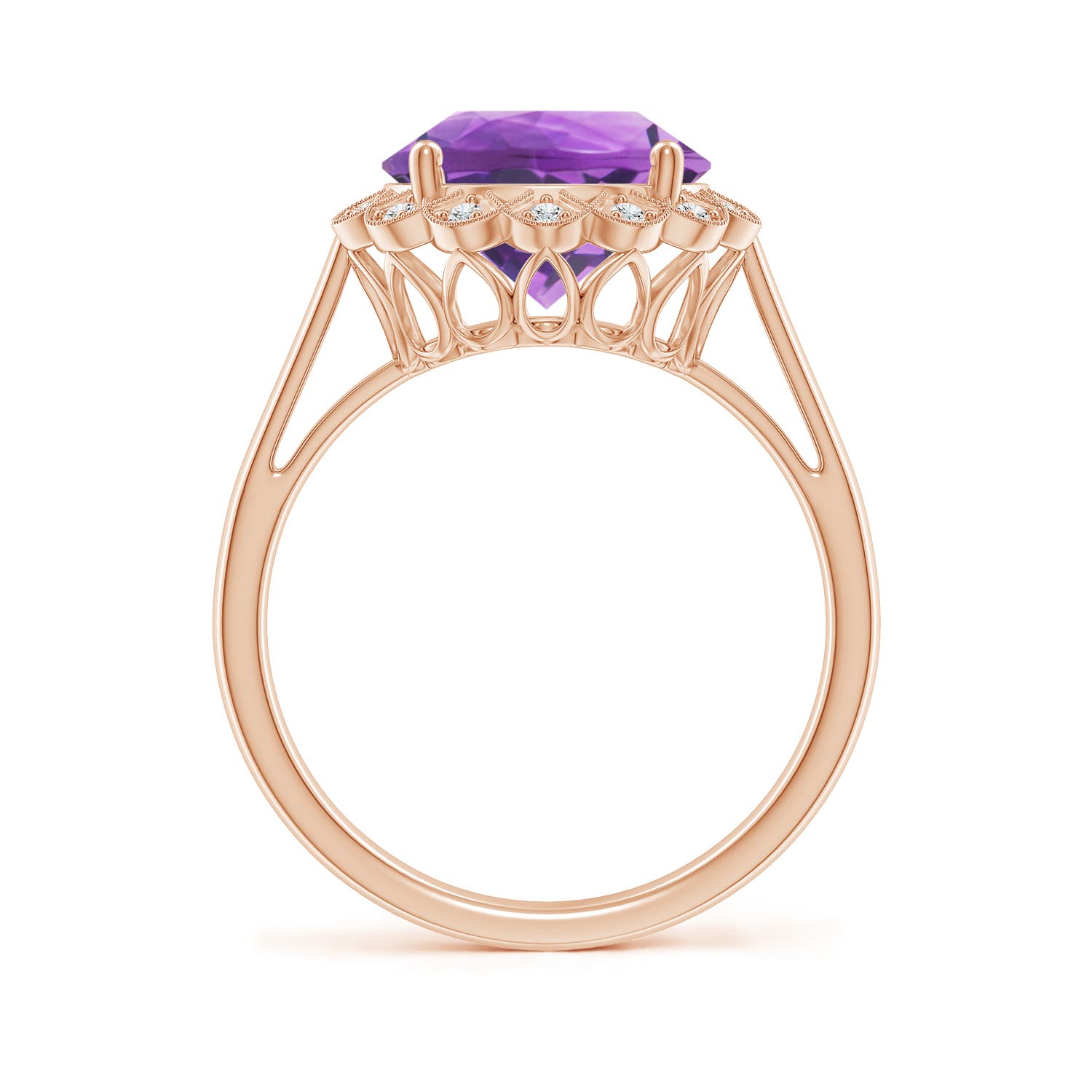 AA- Amethyst / 3.28 CT / 14 KT Rose Gold