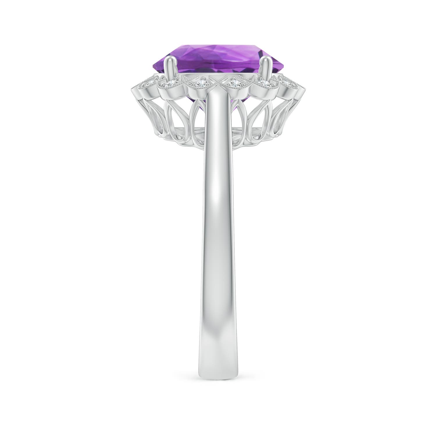 AA - Amethyst / 3.28 CT / 14 KT White Gold
