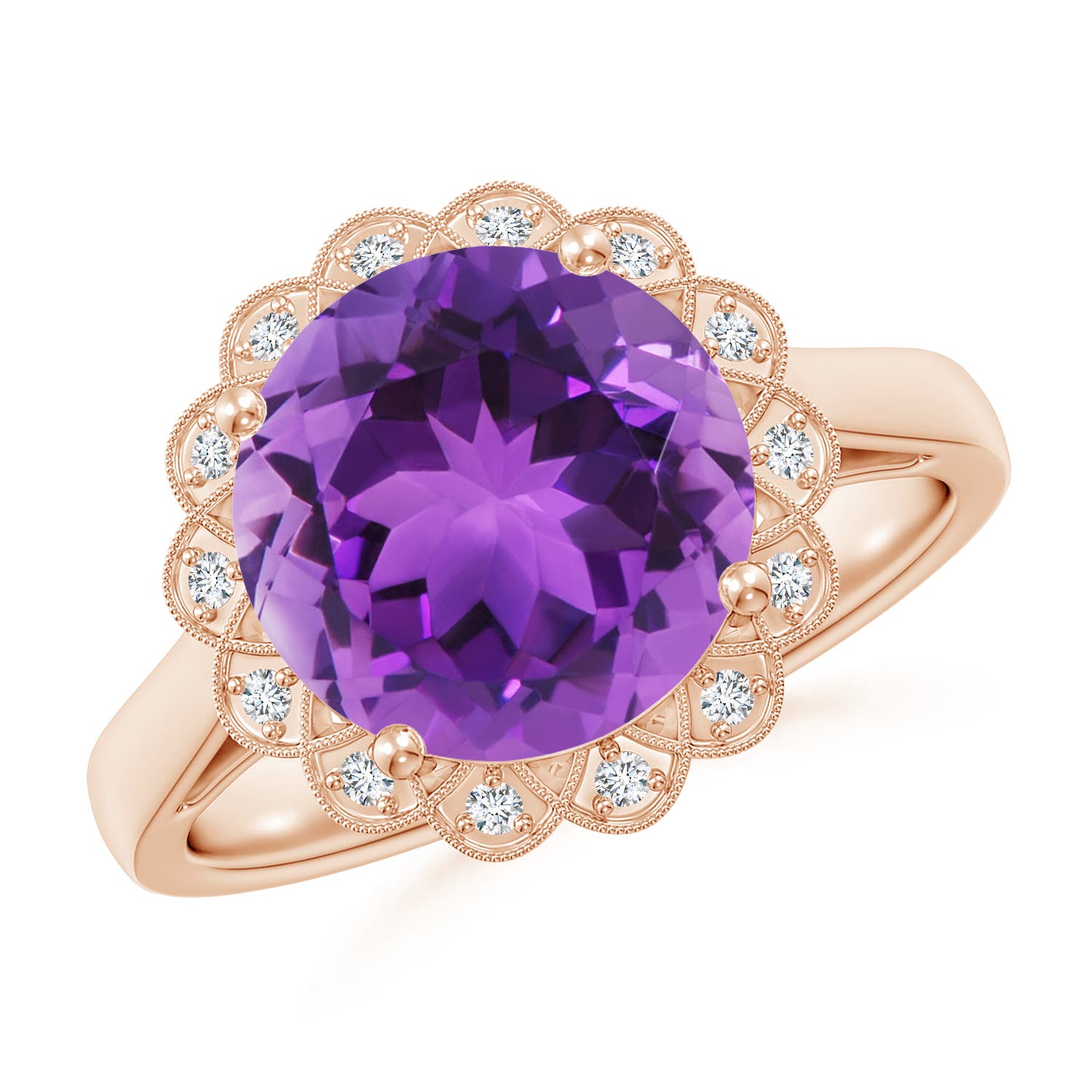 AAA - Amethyst / 3.28 CT / 14 KT Rose Gold