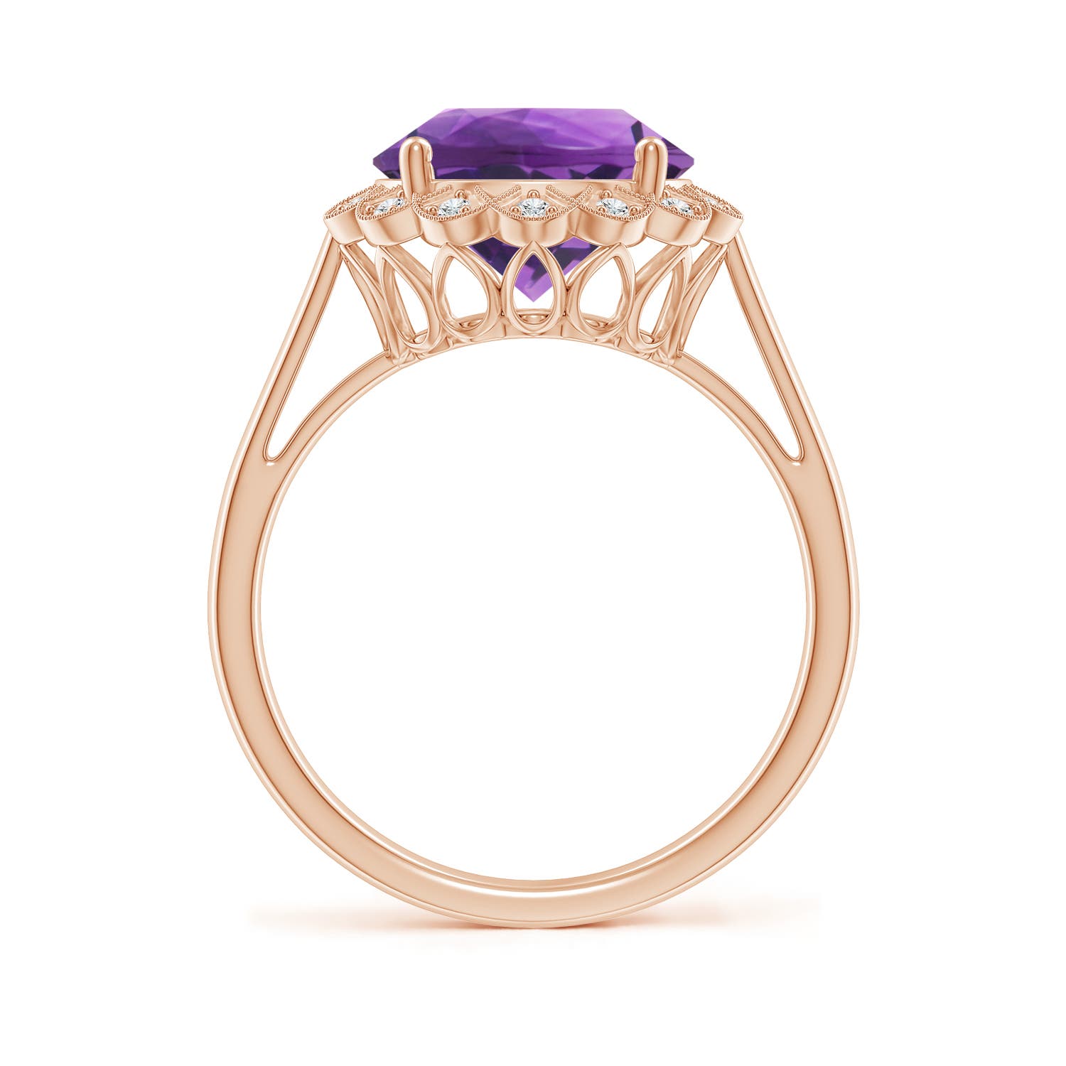 AAA- Amethyst / 3.28 CT / 14 KT Rose Gold