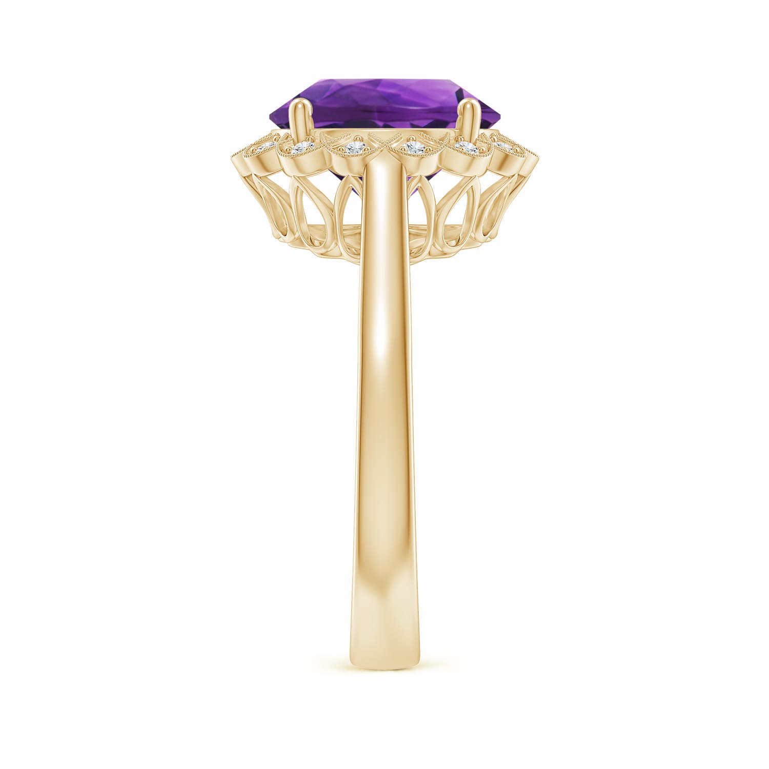 AAAA- Amethyst / 3.28 CT / 14 KT Yellow Gold