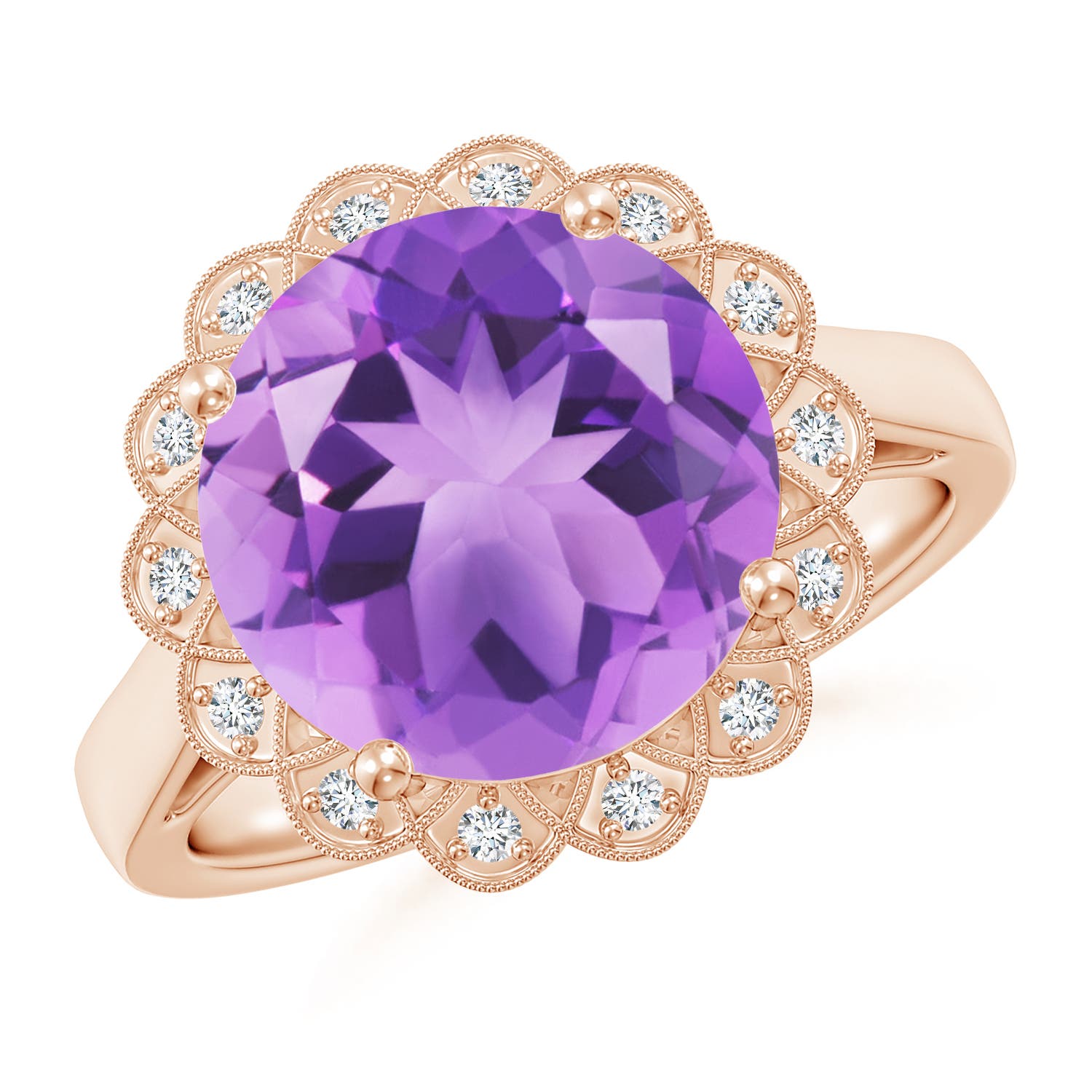 A- Amethyst / 4.86 CT / 14 KT Rose Gold