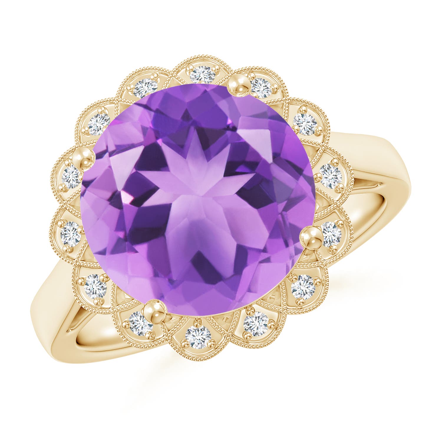 A- Amethyst / 4.86 CT / 14 KT Yellow Gold