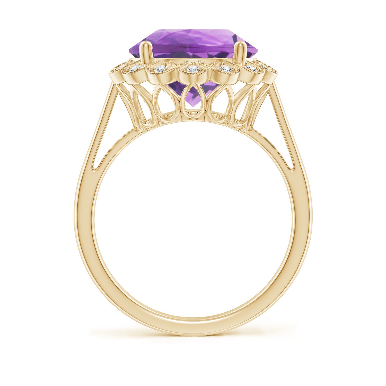 A - Amethyst / 4.86 CT / 14 KT Yellow Gold