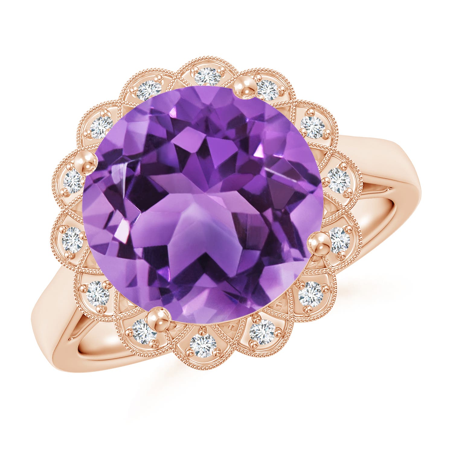 AA - Amethyst / 4.86 CT / 14 KT Rose Gold