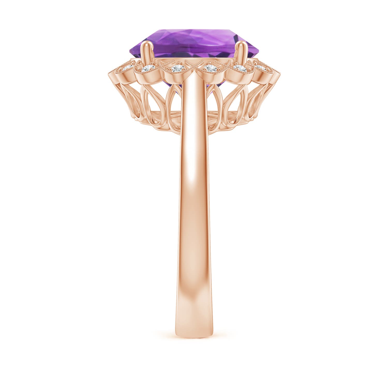 AA- Amethyst / 4.86 CT / 14 KT Rose Gold