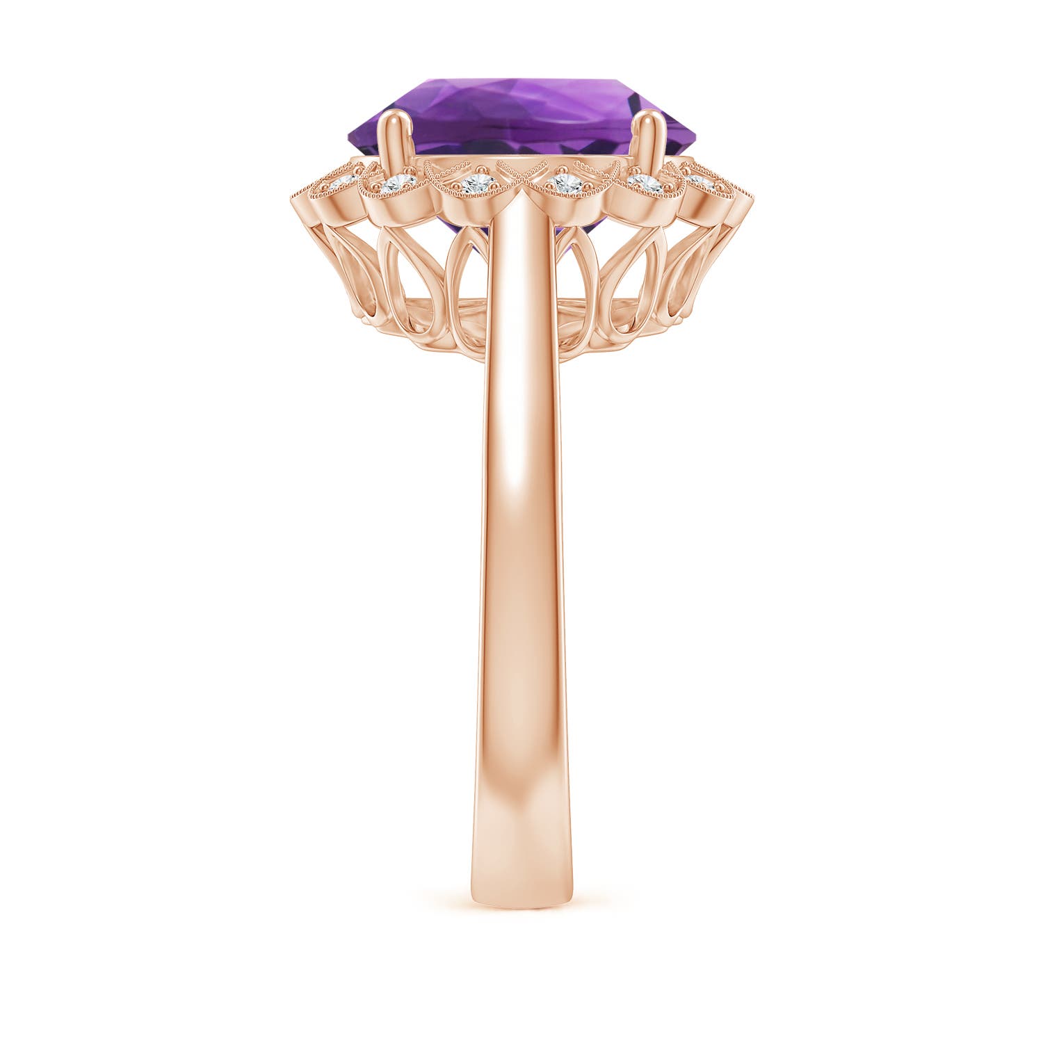 AAA - Amethyst / 4.86 CT / 14 KT Rose Gold