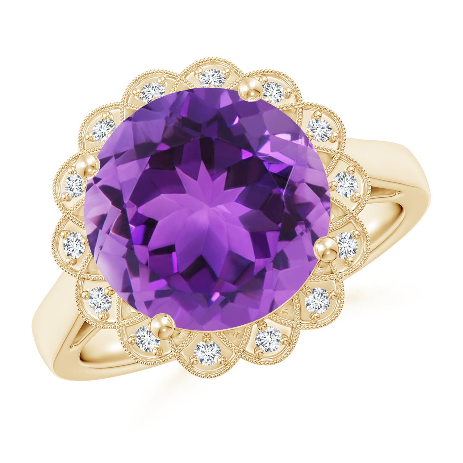 AAA- Amethyst / 4.86 CT / 14 KT Yellow Gold