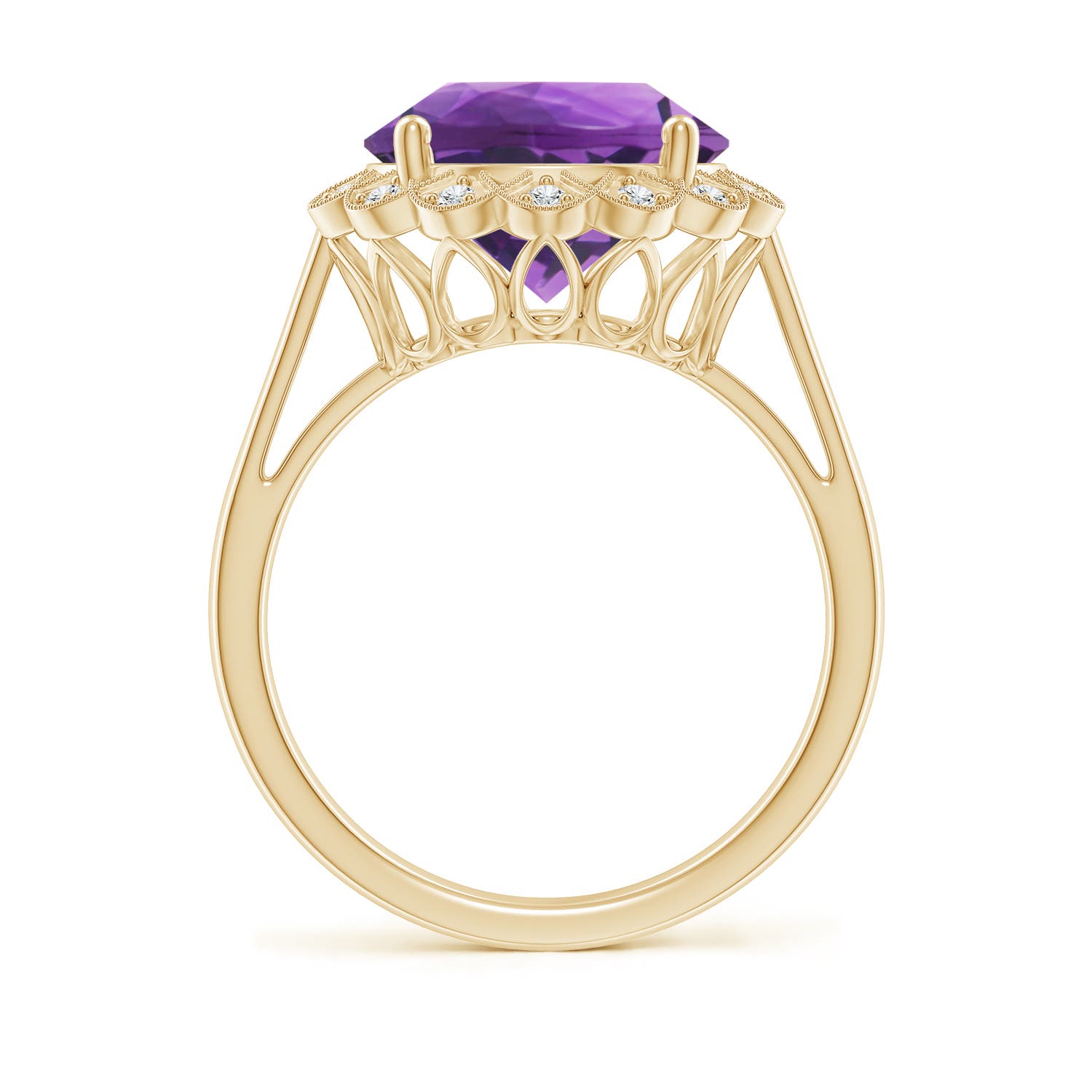 AAA- Amethyst / 4.86 CT / 14 KT Yellow Gold