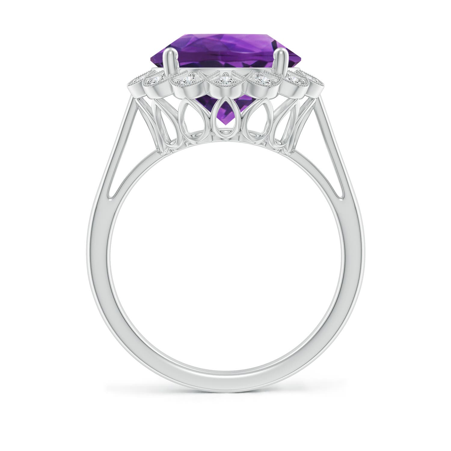 AAAA - Amethyst / 4.86 CT / 14 KT White Gold