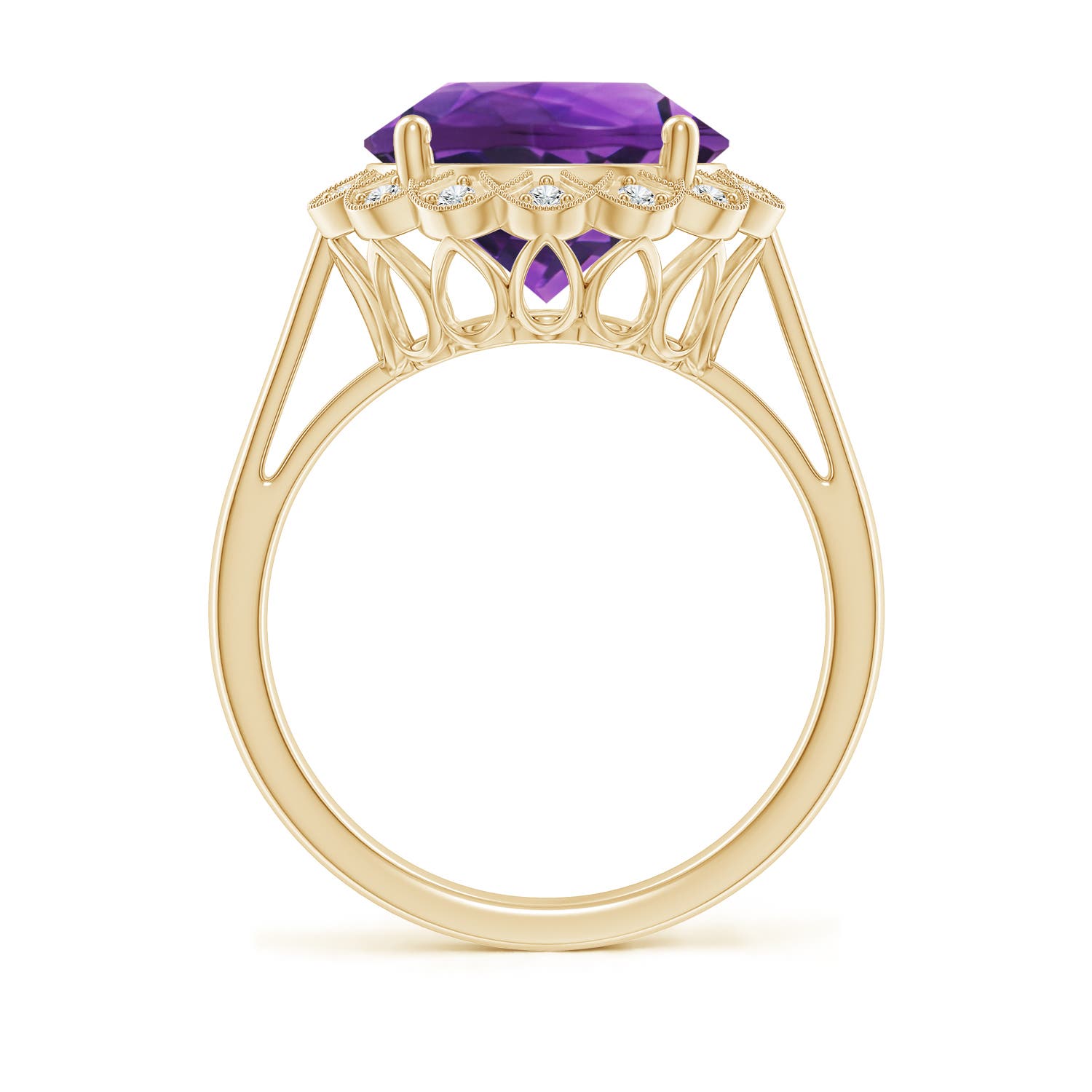 AAAA- Amethyst / 4.86 CT / 14 KT Yellow Gold