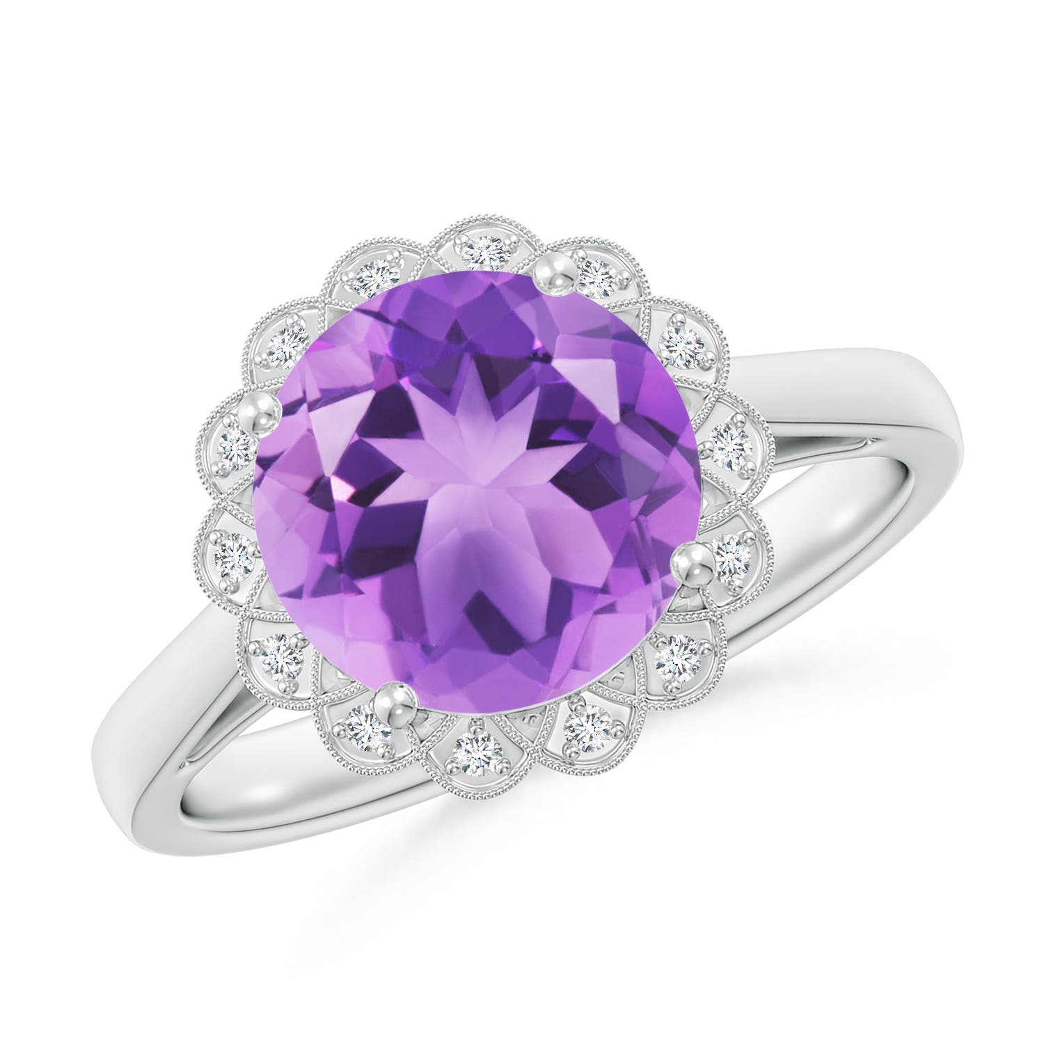 A - Amethyst / 2.52 CT / 14 KT White Gold
