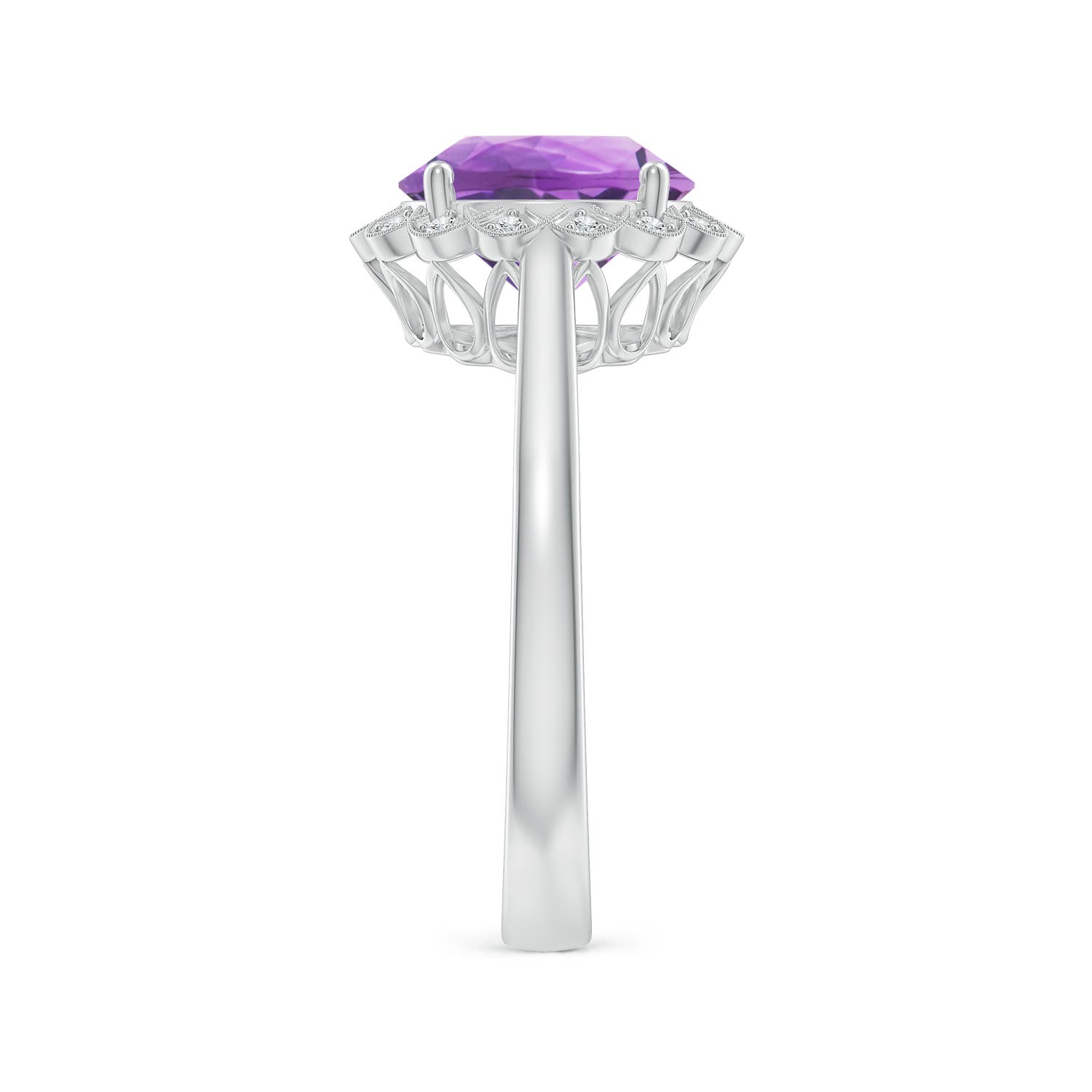 A - Amethyst / 2.52 CT / 14 KT White Gold