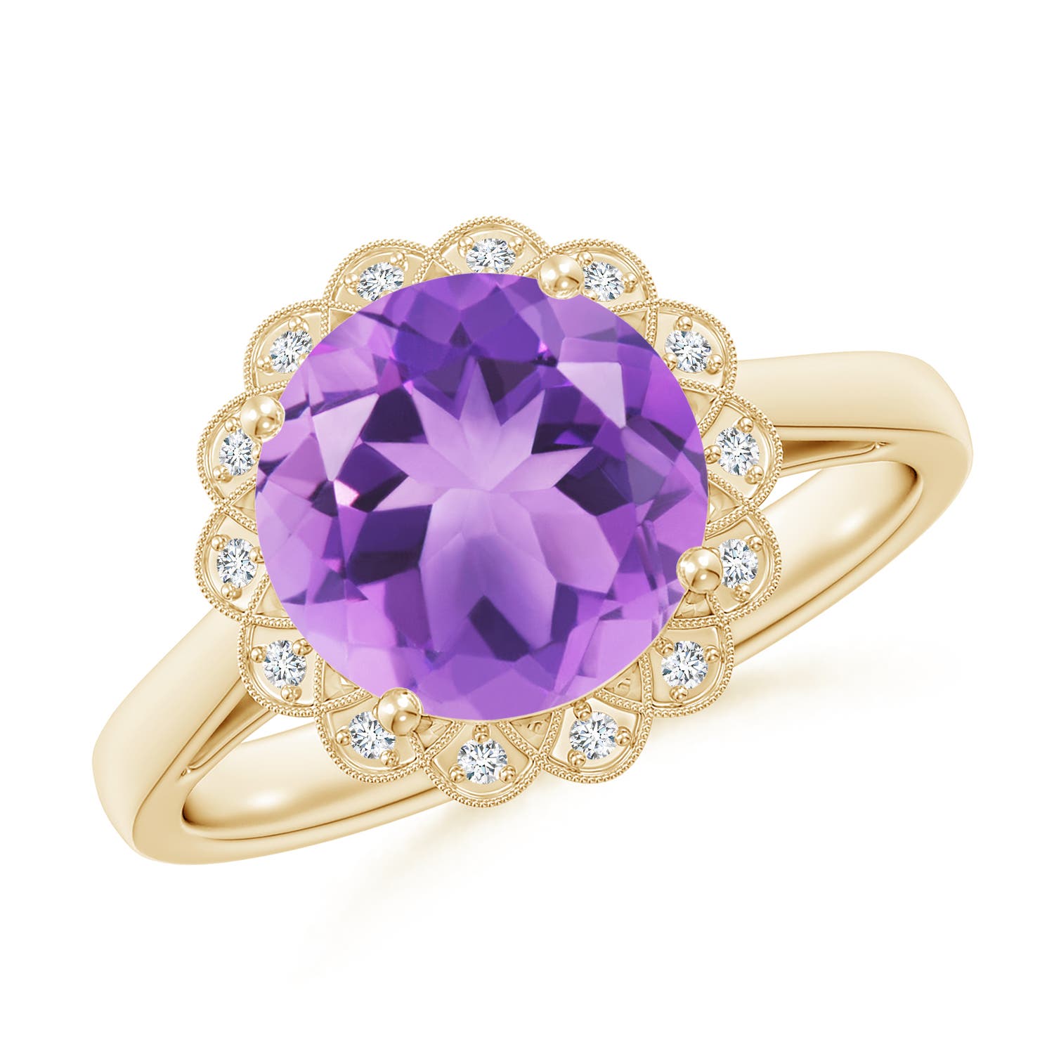 A - Amethyst / 2.52 CT / 14 KT Yellow Gold