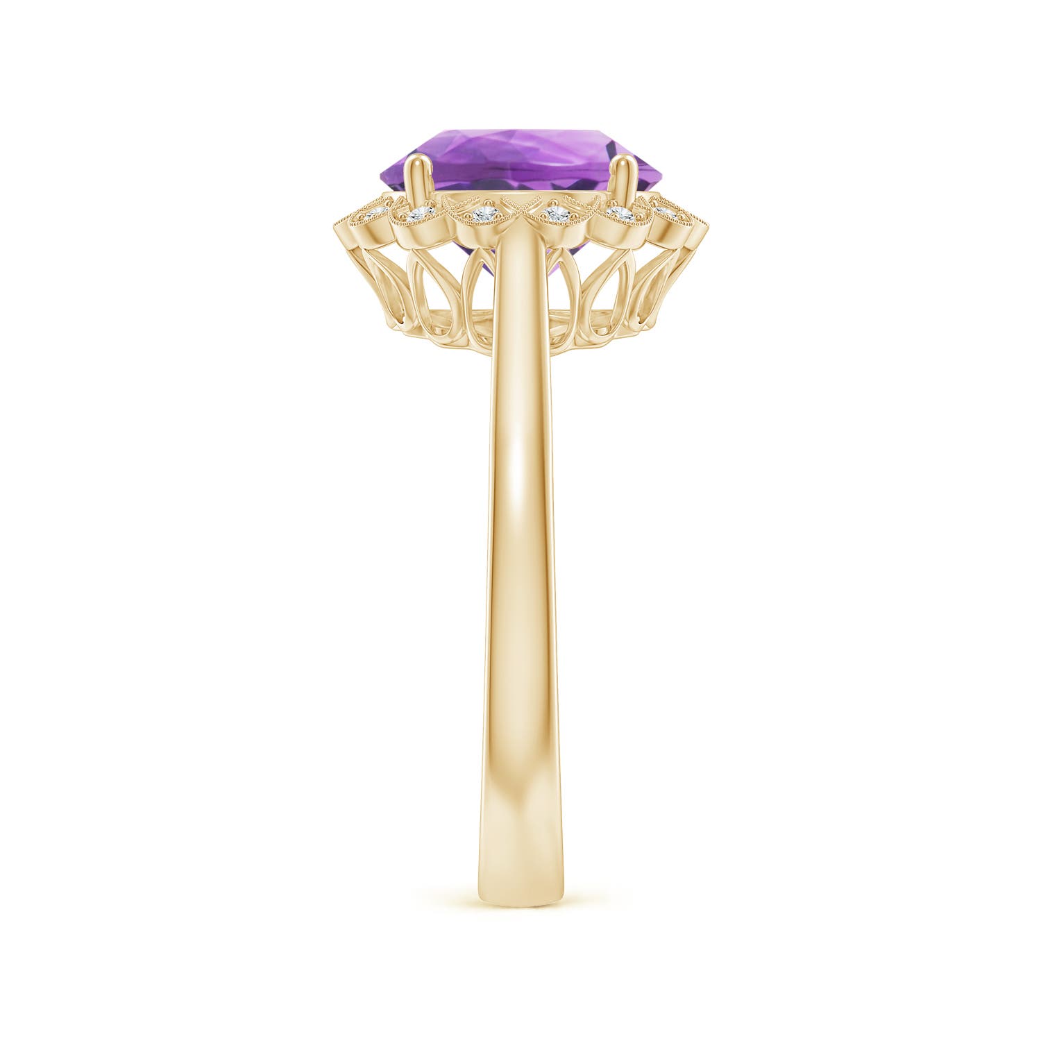 A - Amethyst / 2.52 CT / 14 KT Yellow Gold