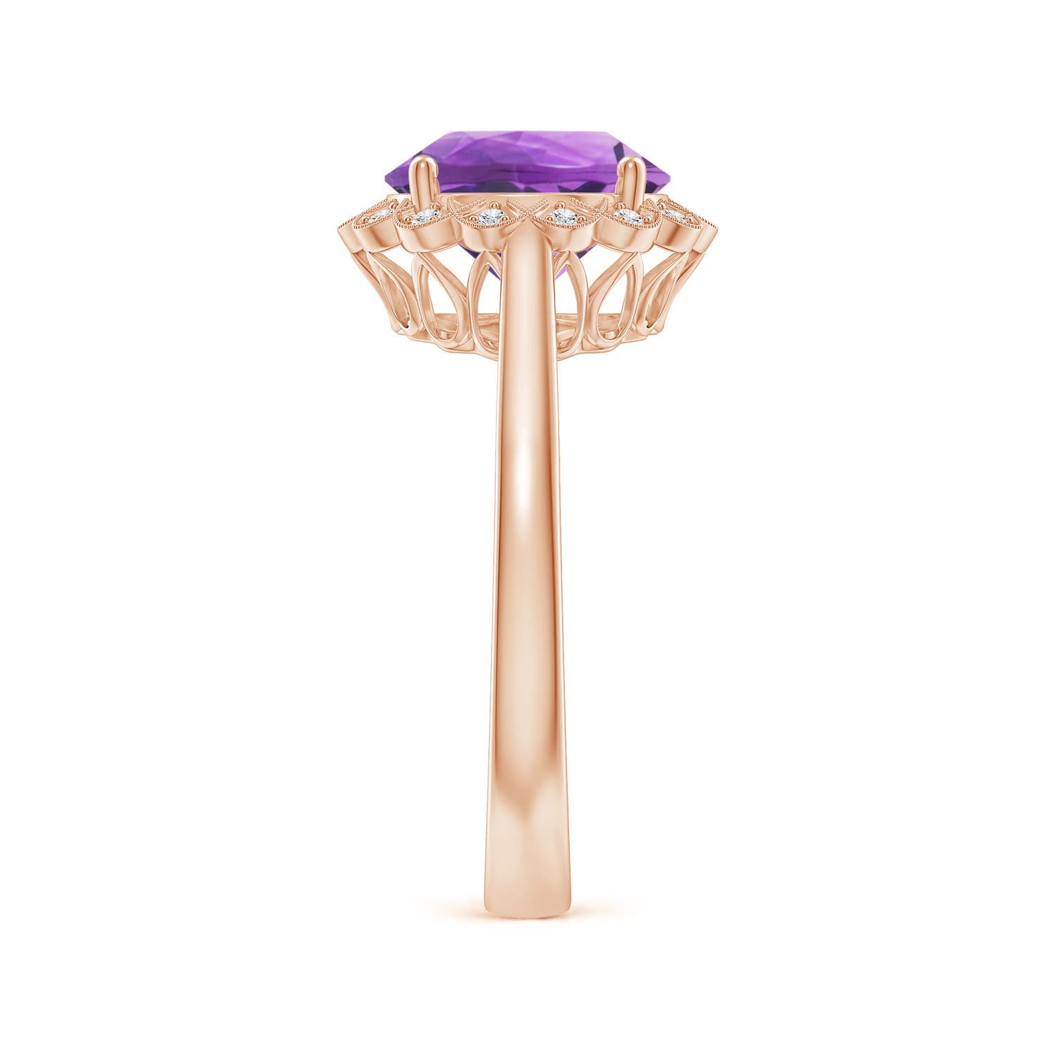 AA- Amethyst / 2.52 CT / 14 KT Rose Gold