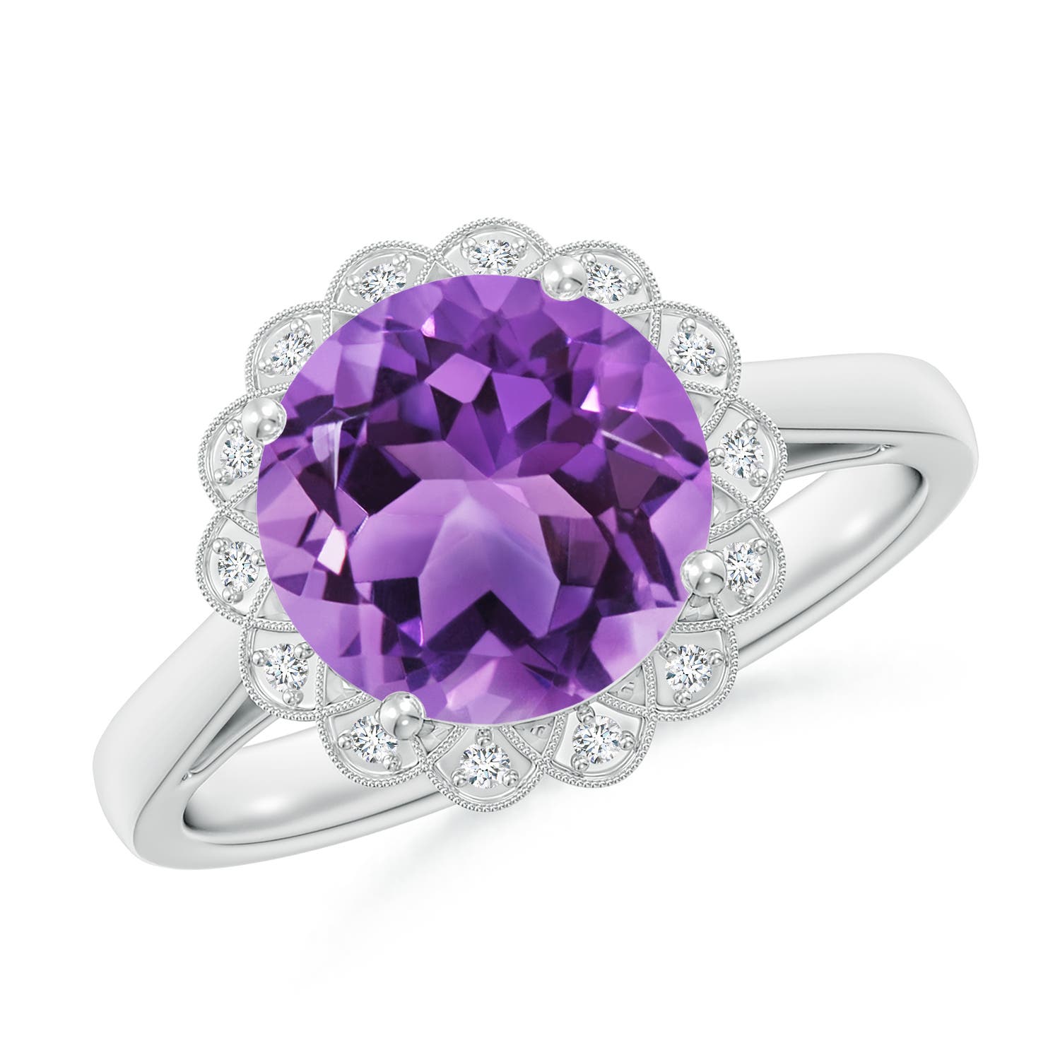 AA - Amethyst / 2.52 CT / 14 KT White Gold