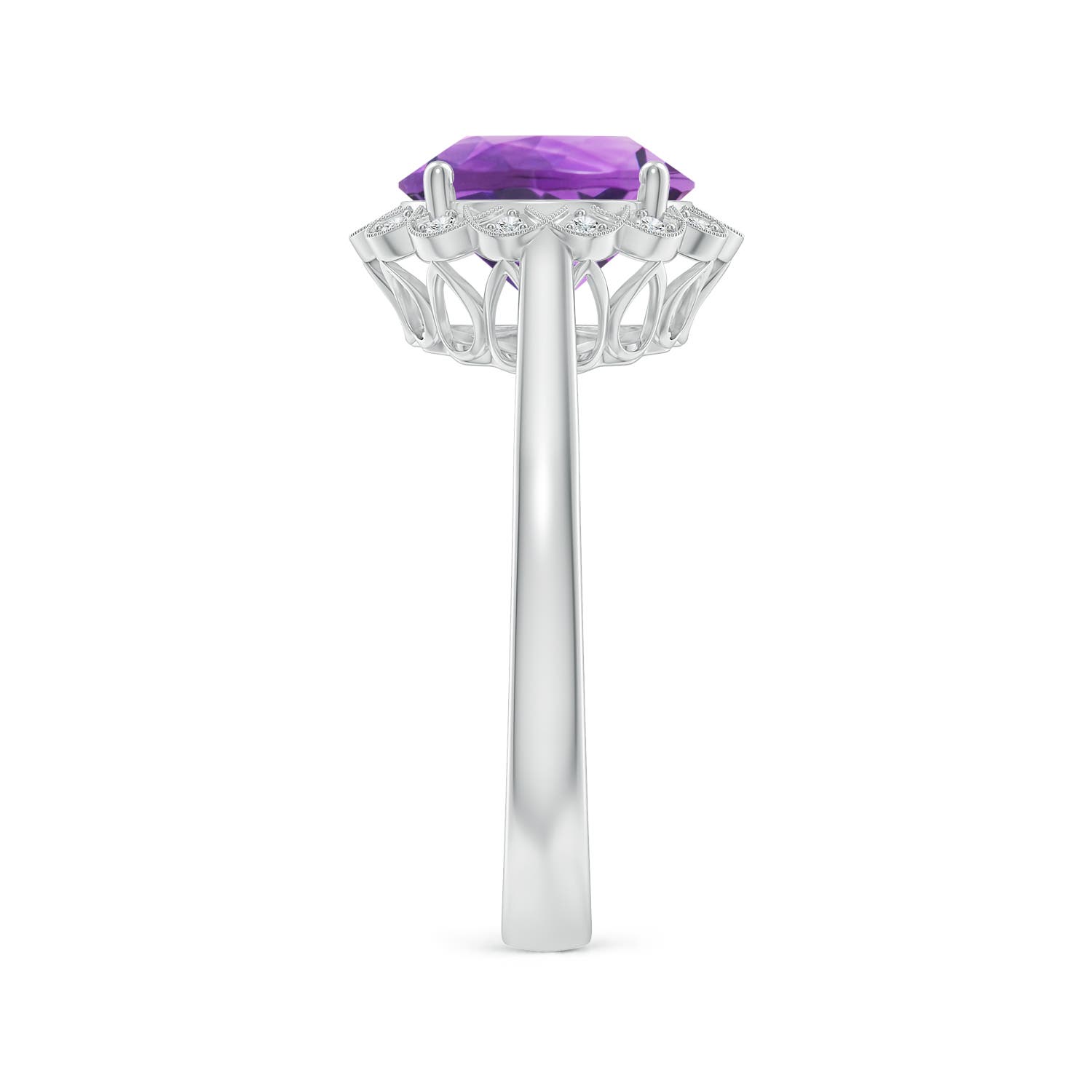 AA - Amethyst / 2.52 CT / 14 KT White Gold