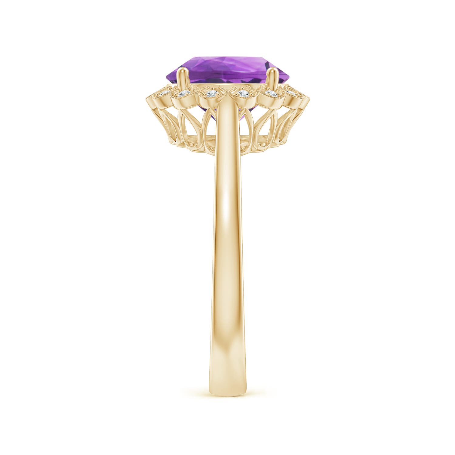 AA- Amethyst / 2.52 CT / 14 KT Yellow Gold