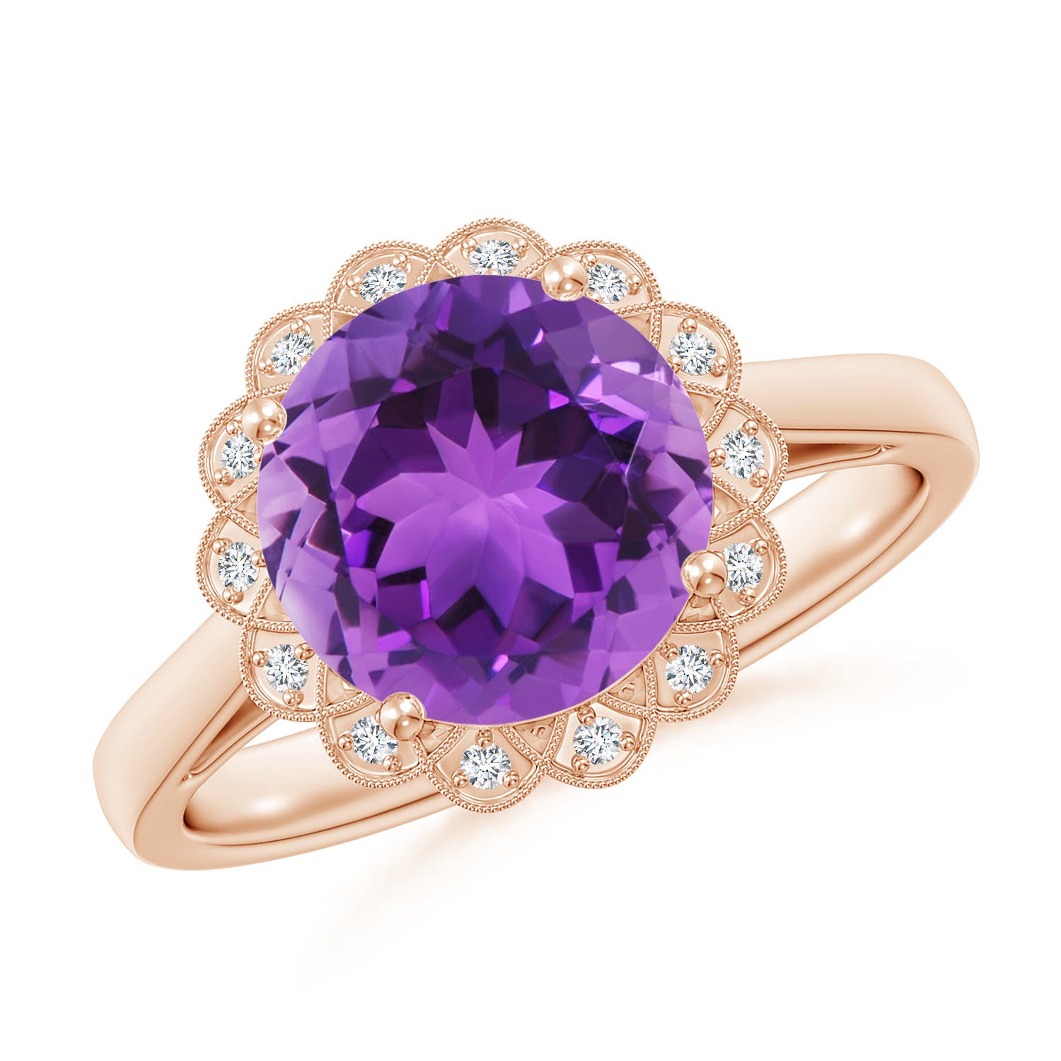 AAA- Amethyst / 2.52 CT / 14 KT Rose Gold