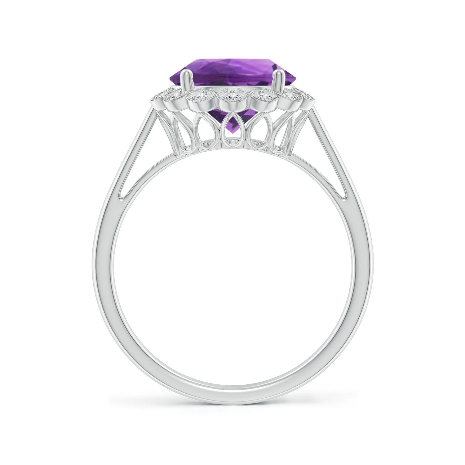 AAA - Amethyst / 2.52 CT / 14 KT White Gold