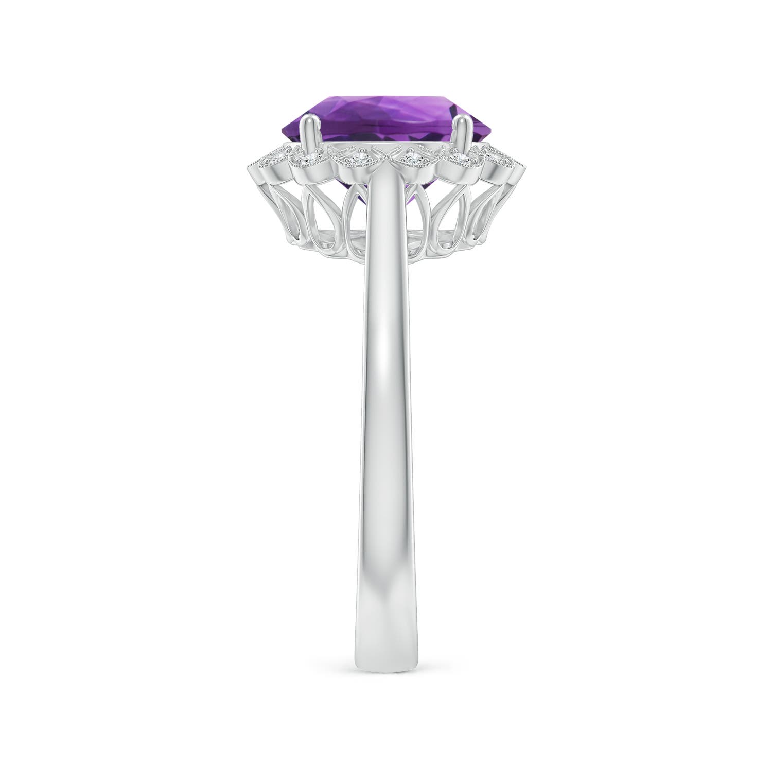 AAA- Amethyst / 2.52 CT / 14 KT White Gold