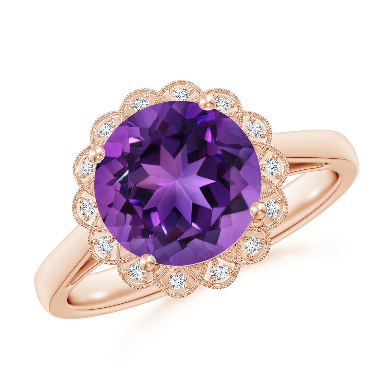 AAAA- Amethyst / 2.52 CT / 14 KT Rose Gold