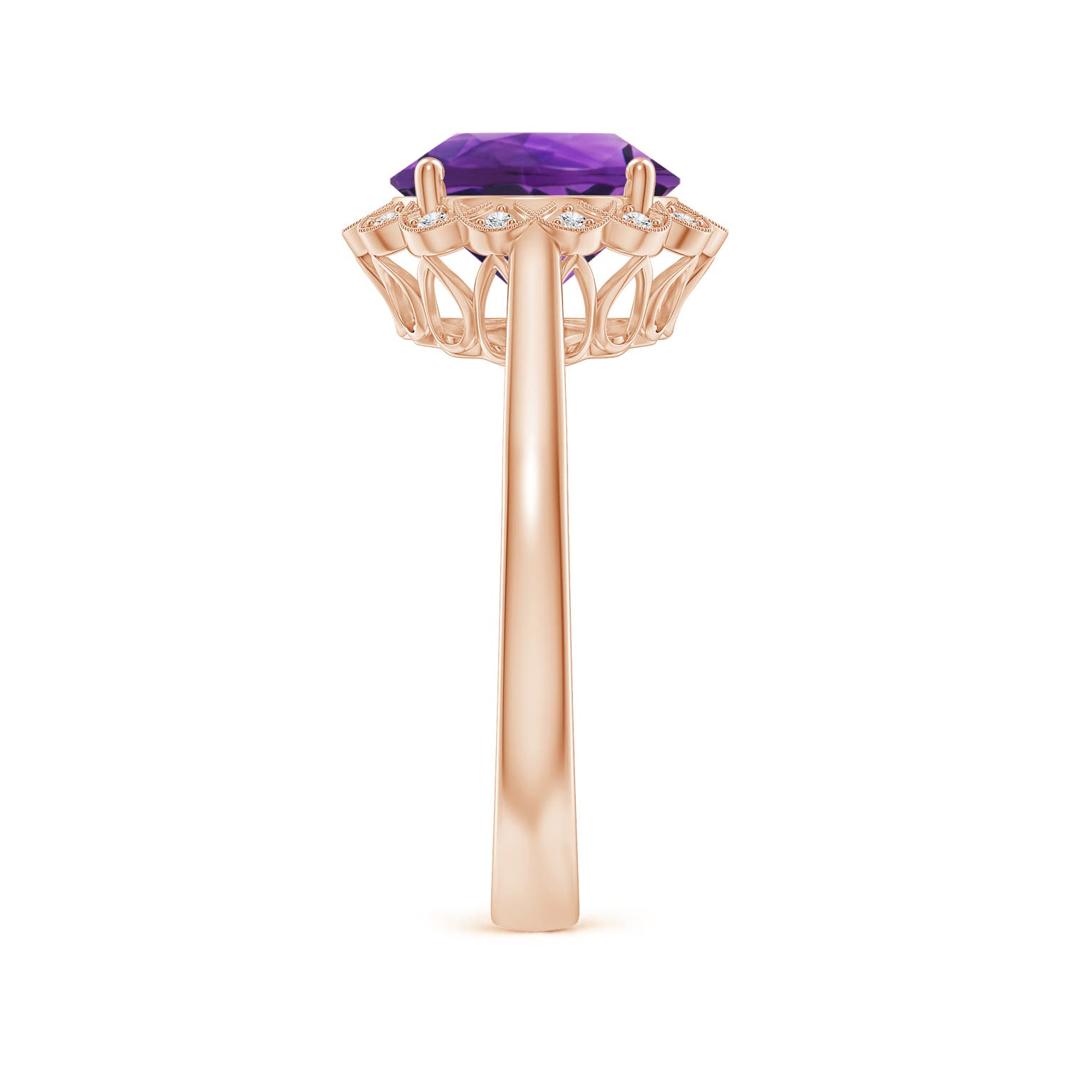 AAAA - Amethyst / 2.52 CT / 14 KT Rose Gold