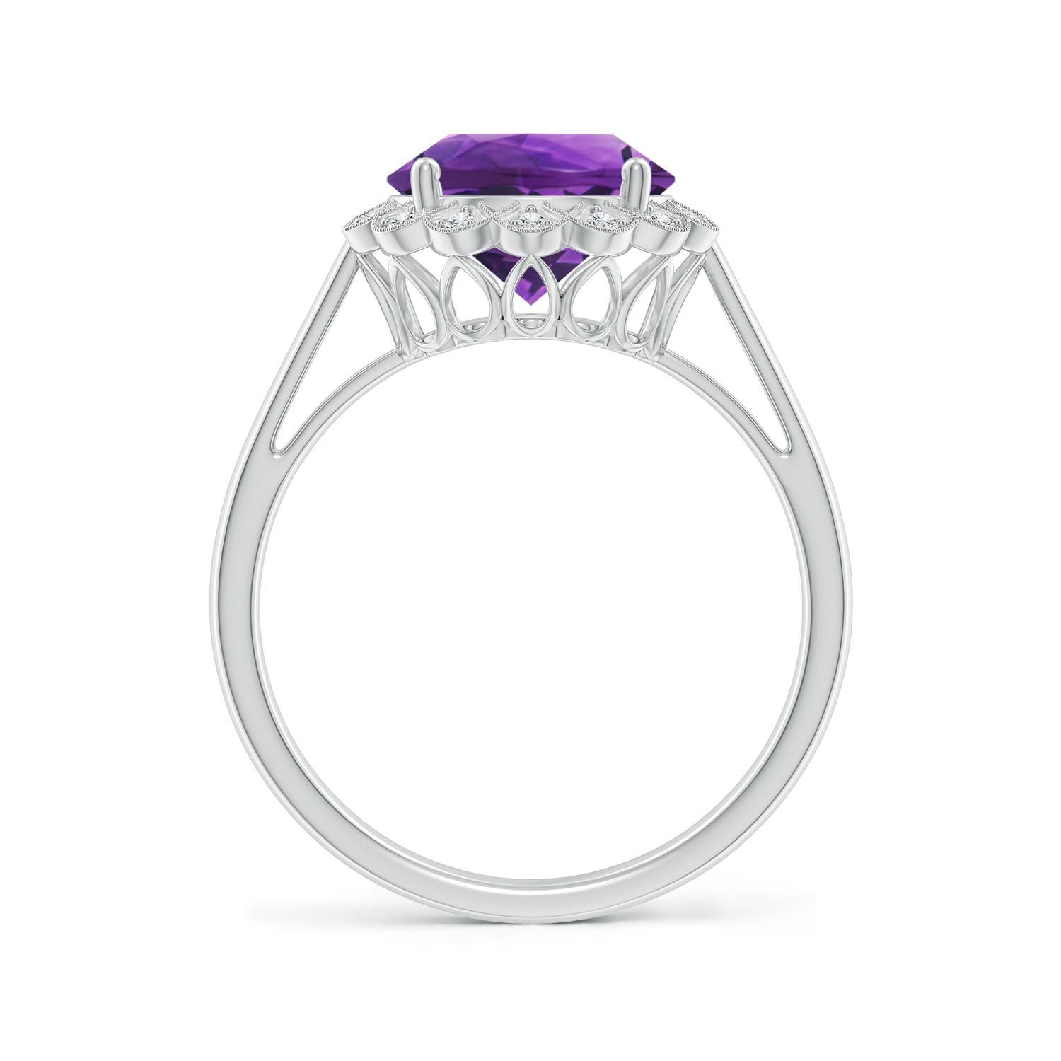 AAAA- Amethyst / 2.52 CT / 14 KT White Gold