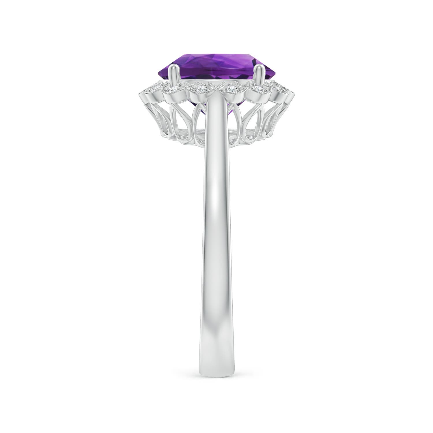 AAAA - Amethyst / 2.52 CT / 14 KT White Gold