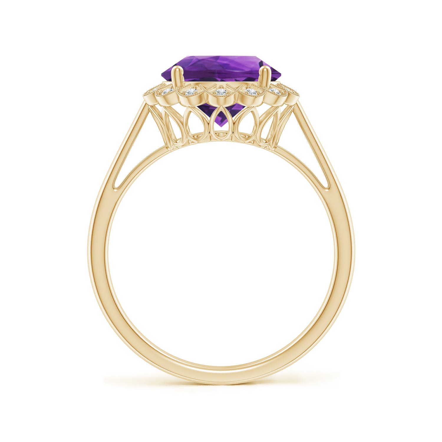 AAAA - Amethyst / 2.52 CT / 14 KT Yellow Gold