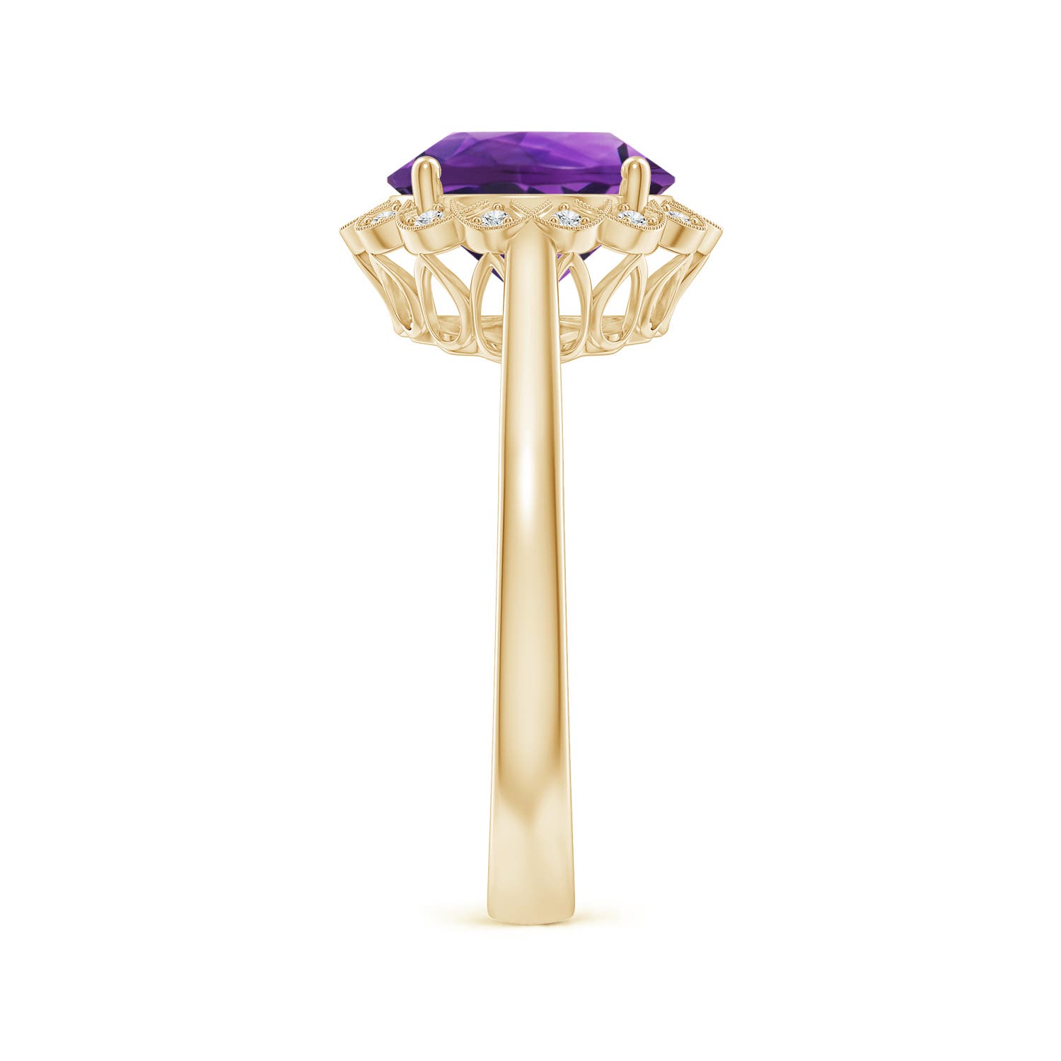 AAAA- Amethyst / 2.52 CT / 14 KT Yellow Gold