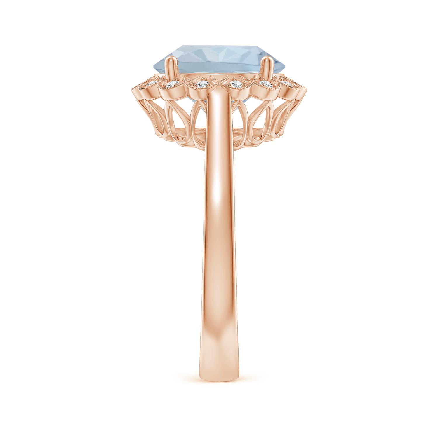 A - Aquamarine / 3.28 CT / 14 KT Rose Gold