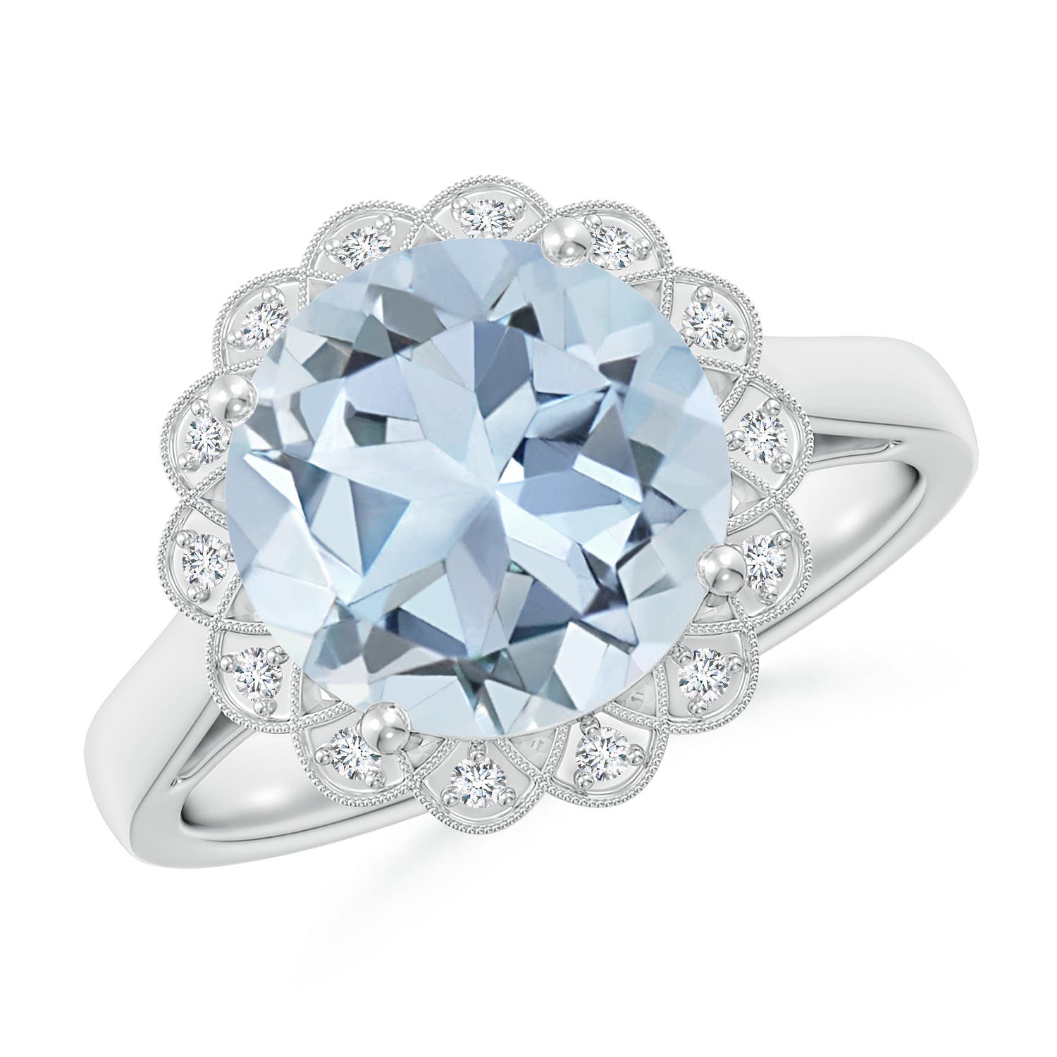 A - Aquamarine / 3.28 CT / 14 KT White Gold