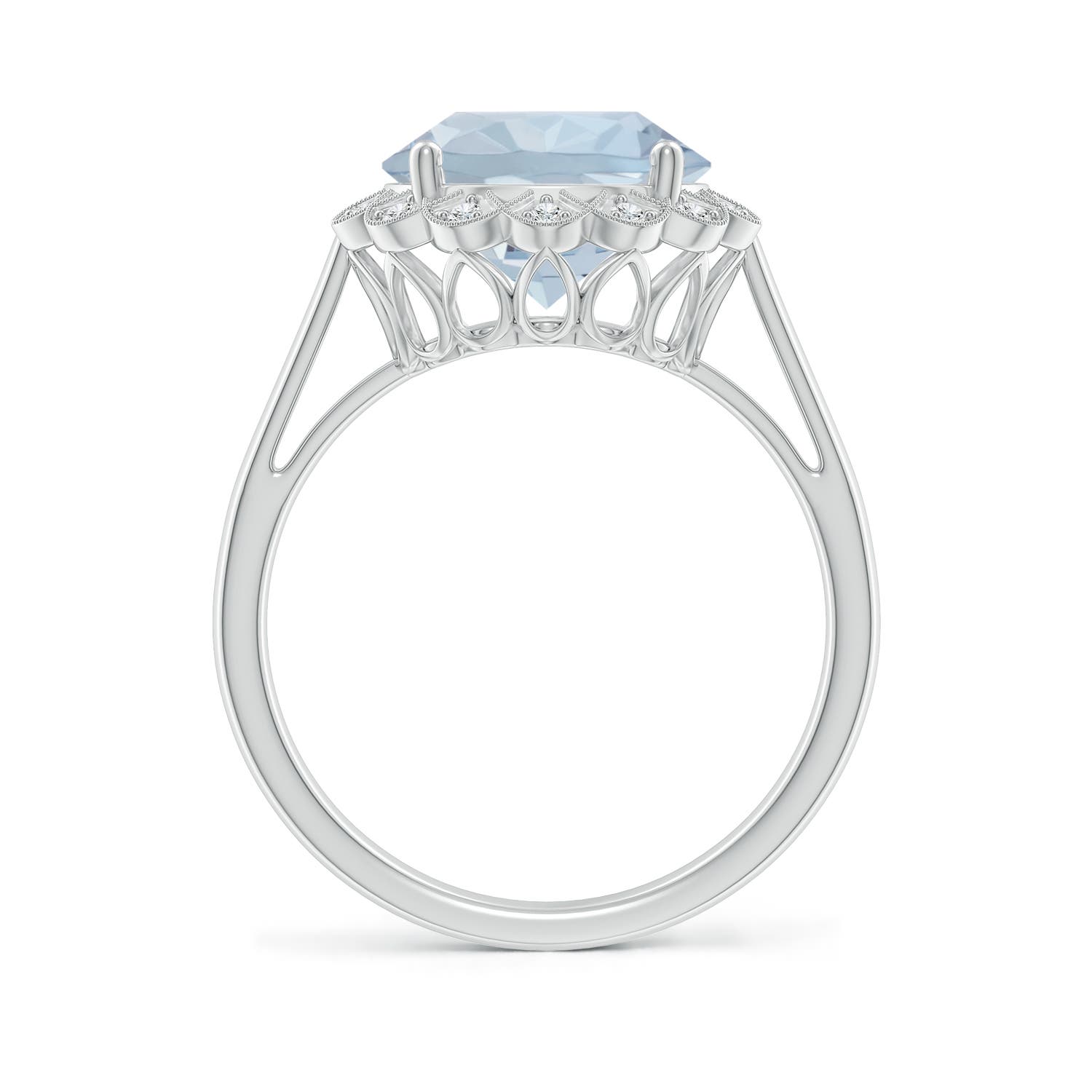 A - Aquamarine / 3.28 CT / 14 KT White Gold