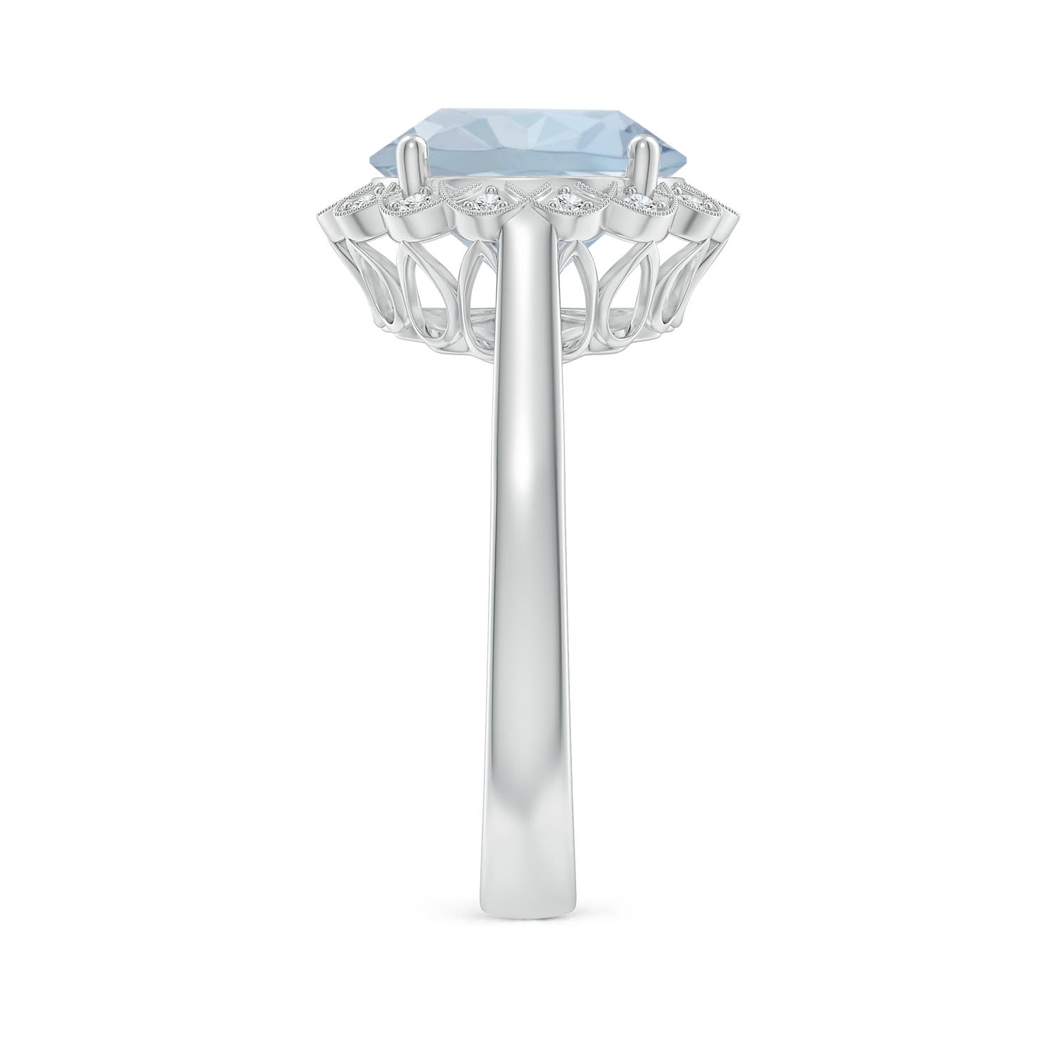 A - Aquamarine / 3.28 CT / 14 KT White Gold