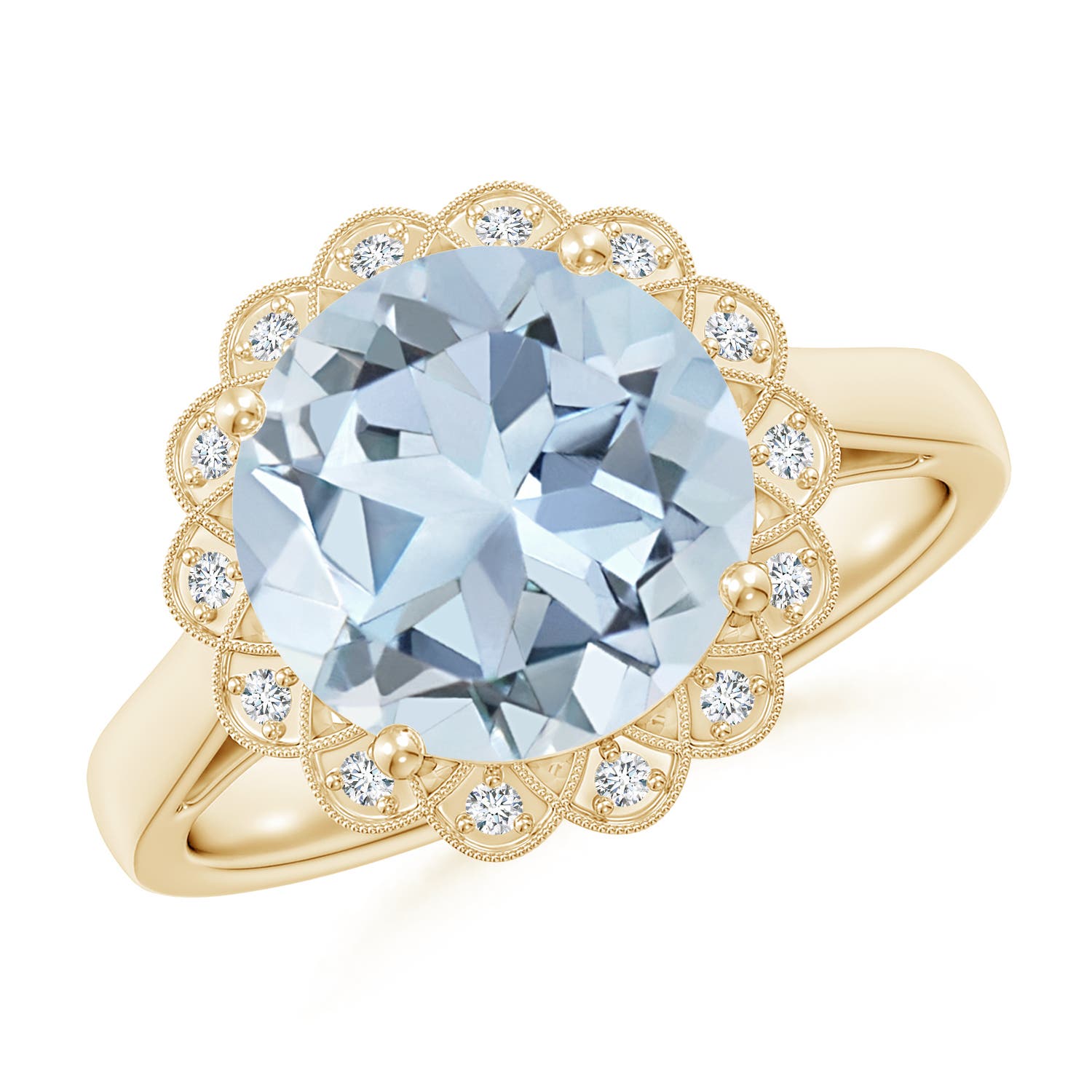 A - Aquamarine / 3.28 CT / 14 KT Yellow Gold