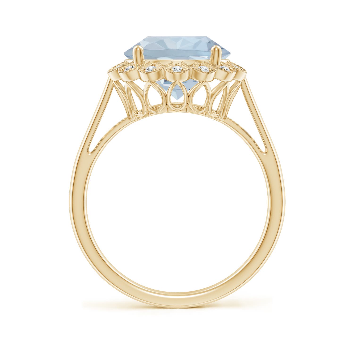 A - Aquamarine / 3.28 CT / 14 KT Yellow Gold