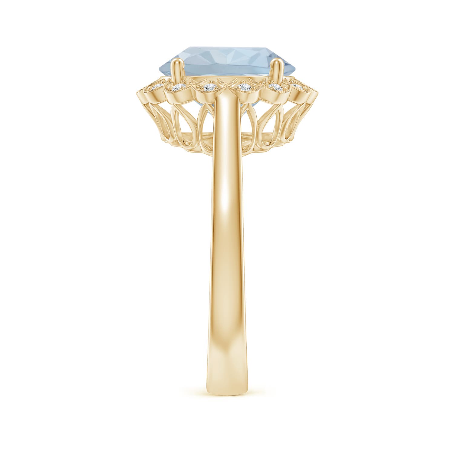 A - Aquamarine / 3.28 CT / 14 KT Yellow Gold