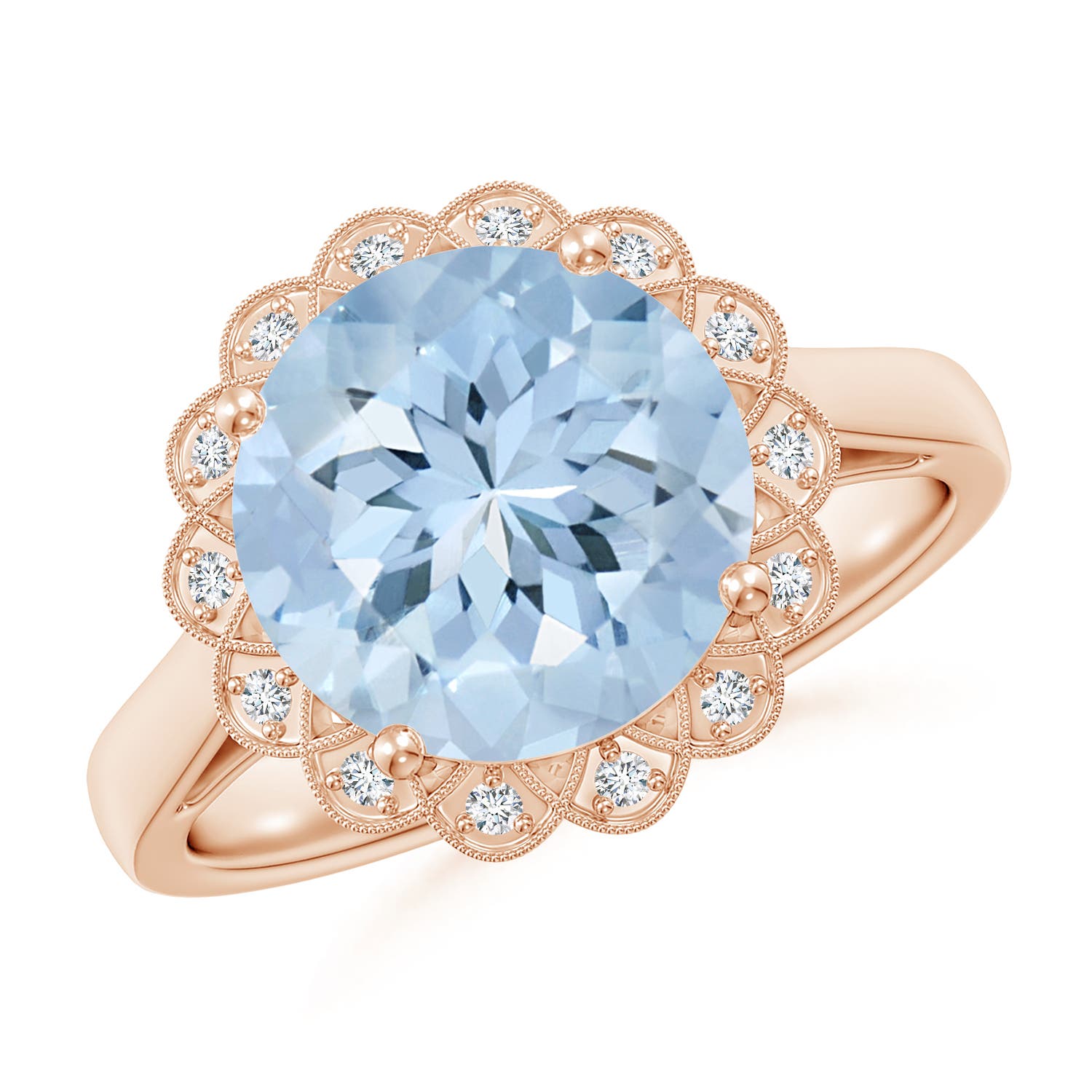 AA - Aquamarine / 3.28 CT / 14 KT Rose Gold