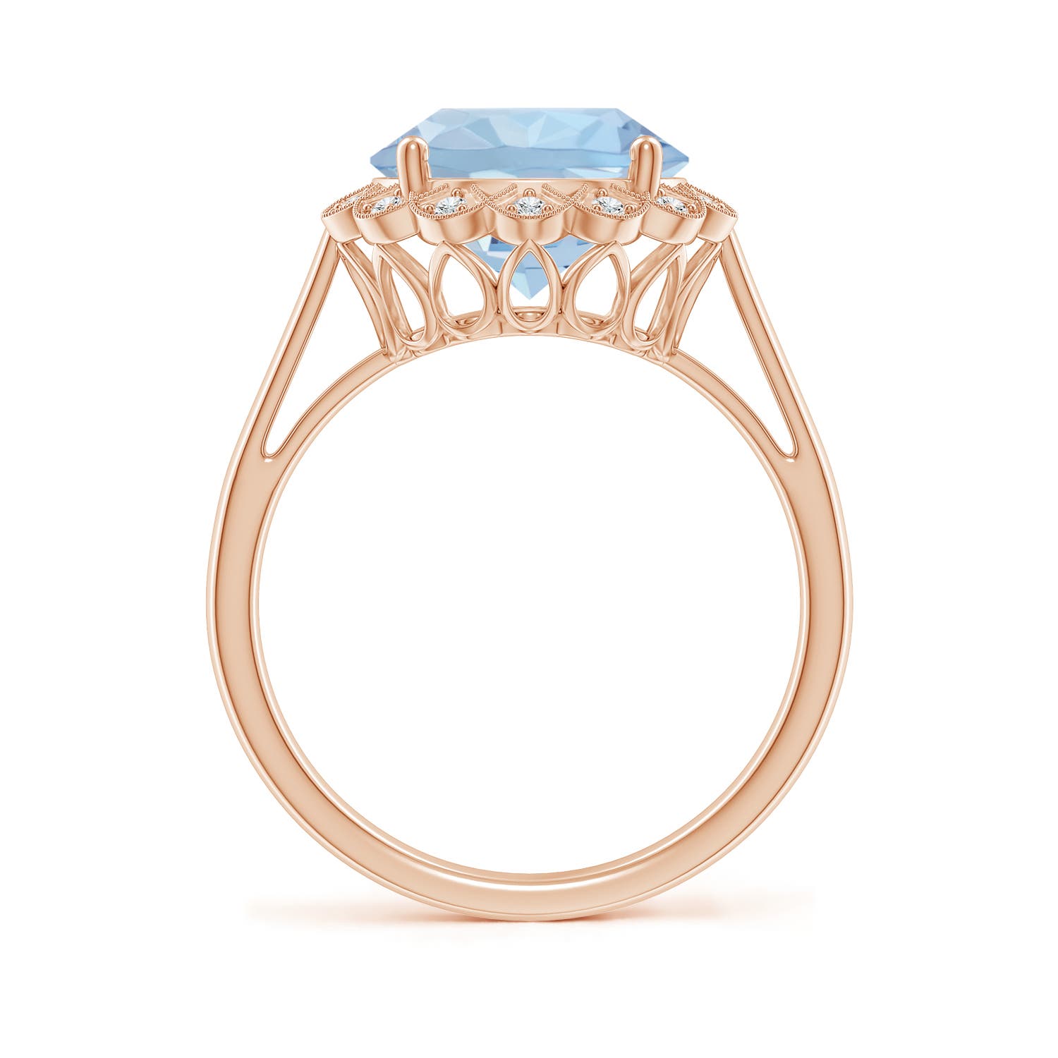 AA - Aquamarine / 3.28 CT / 14 KT Rose Gold