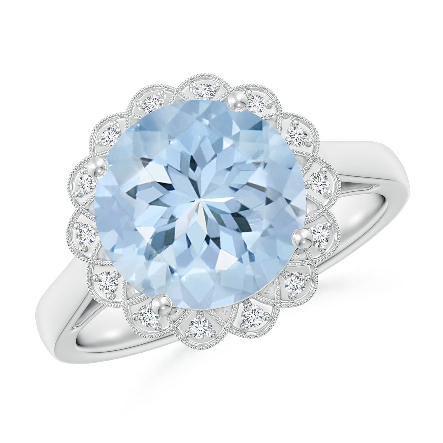 AA - Aquamarine / 3.28 CT / 14 KT White Gold