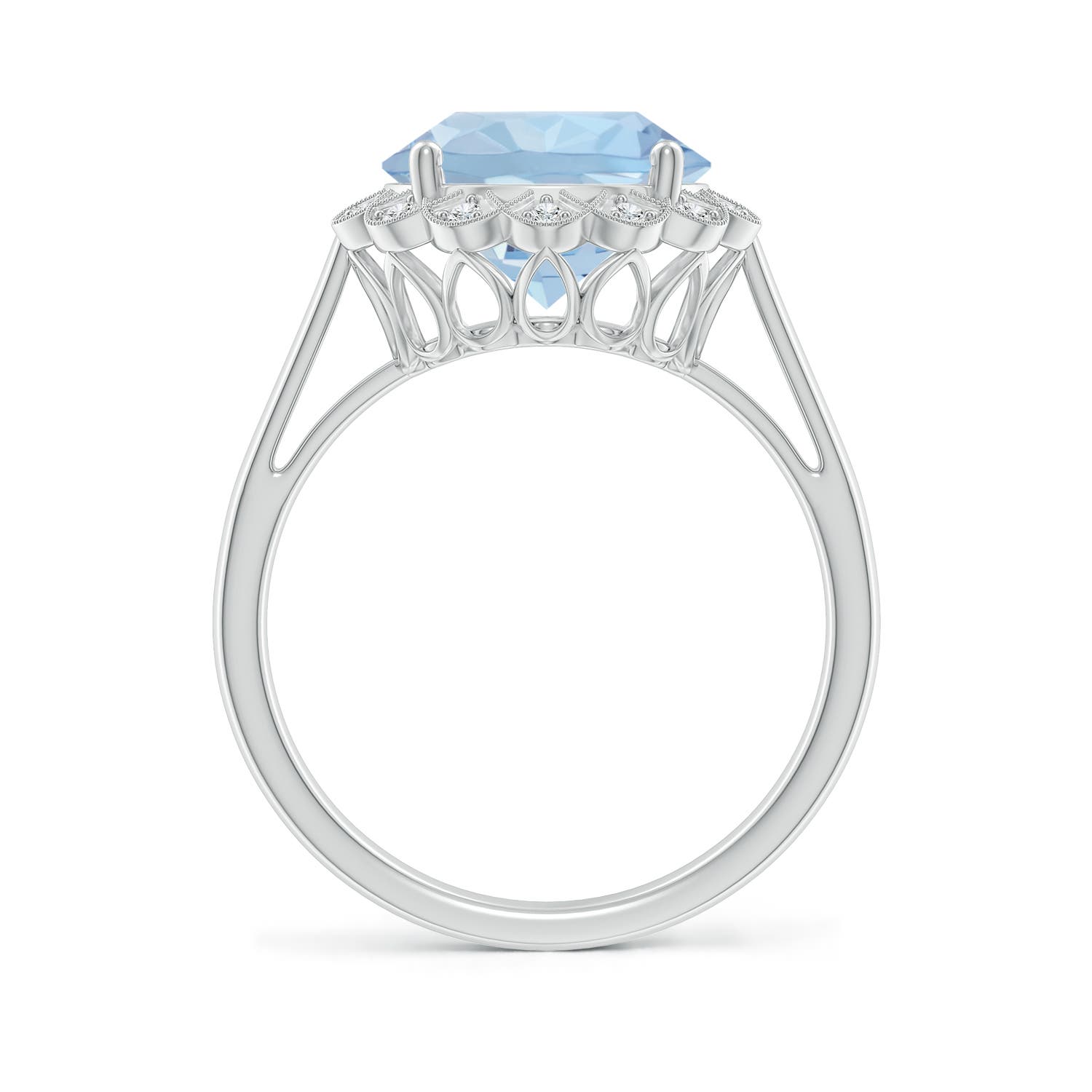 AA - Aquamarine / 3.28 CT / 14 KT White Gold